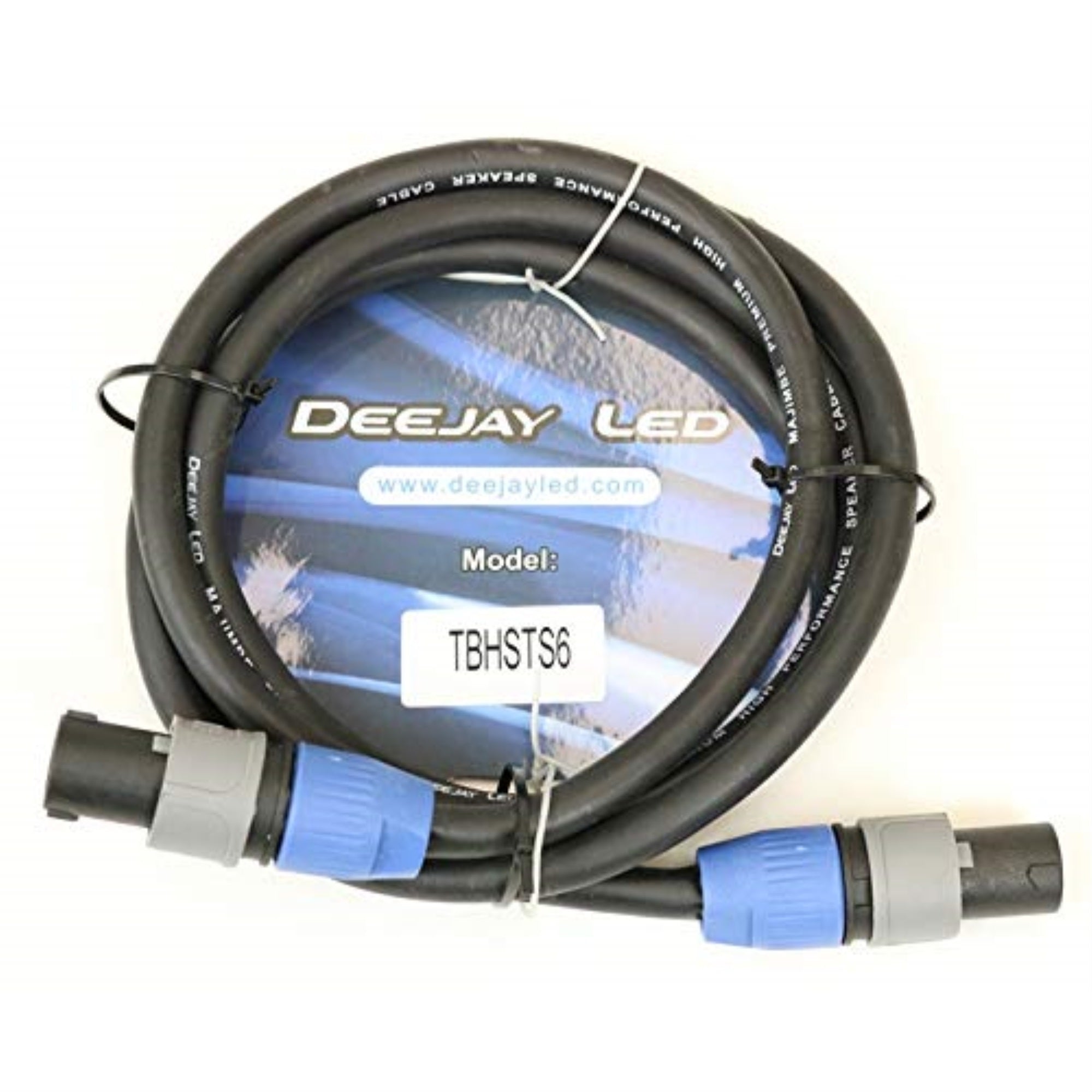 6 Foot Length Speakon 4 Connector To Speakon 4 Connector Audio Cable