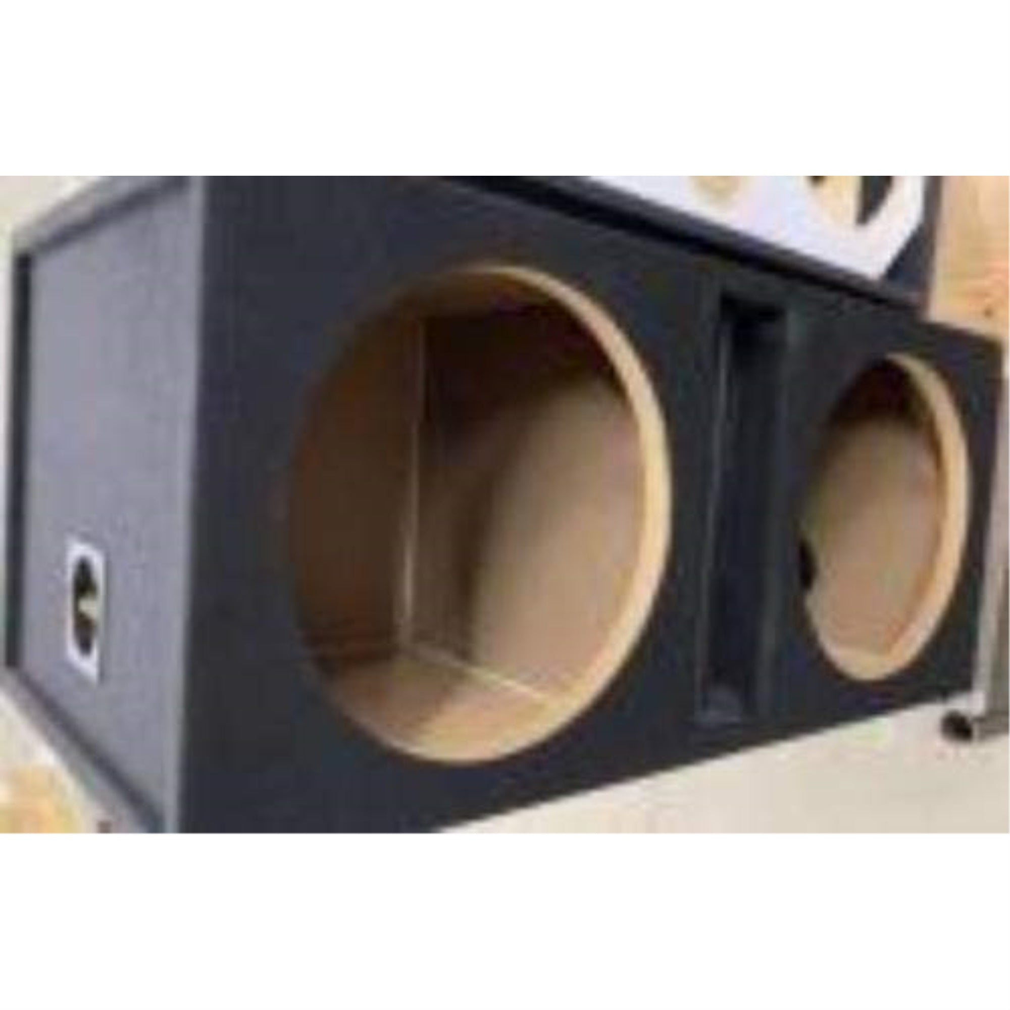 Two 12in Woofers Empty Bass Speaker Enclosure withCenter Tuned Port