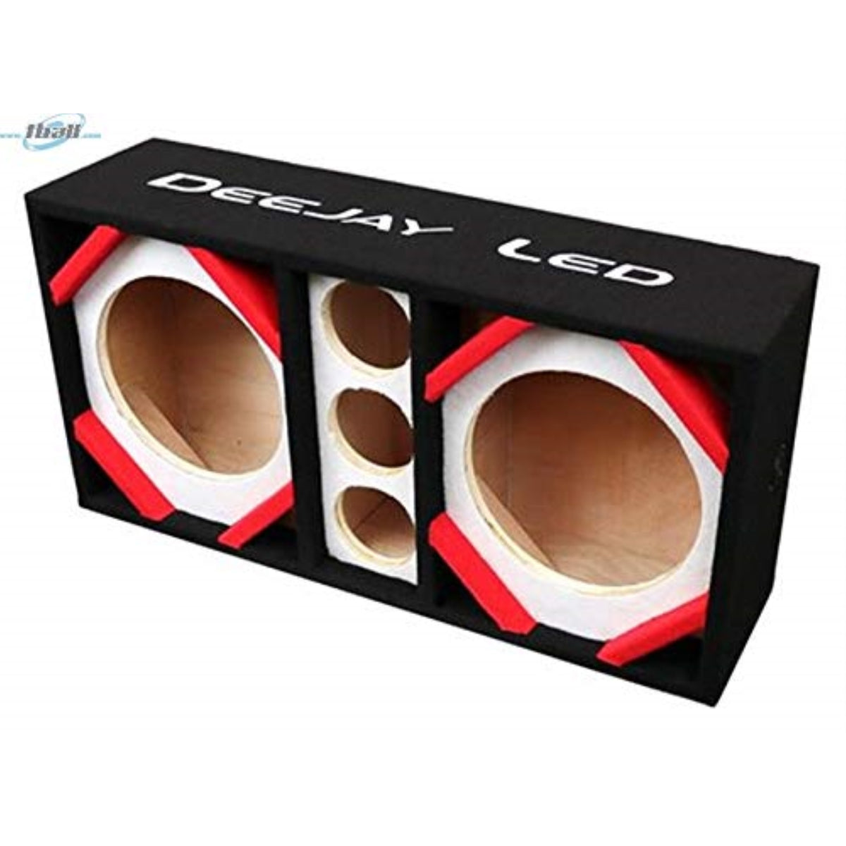 Two 10 In Woofers Plus Three Tweeters White Empty Chuchera Speaker Enclosure