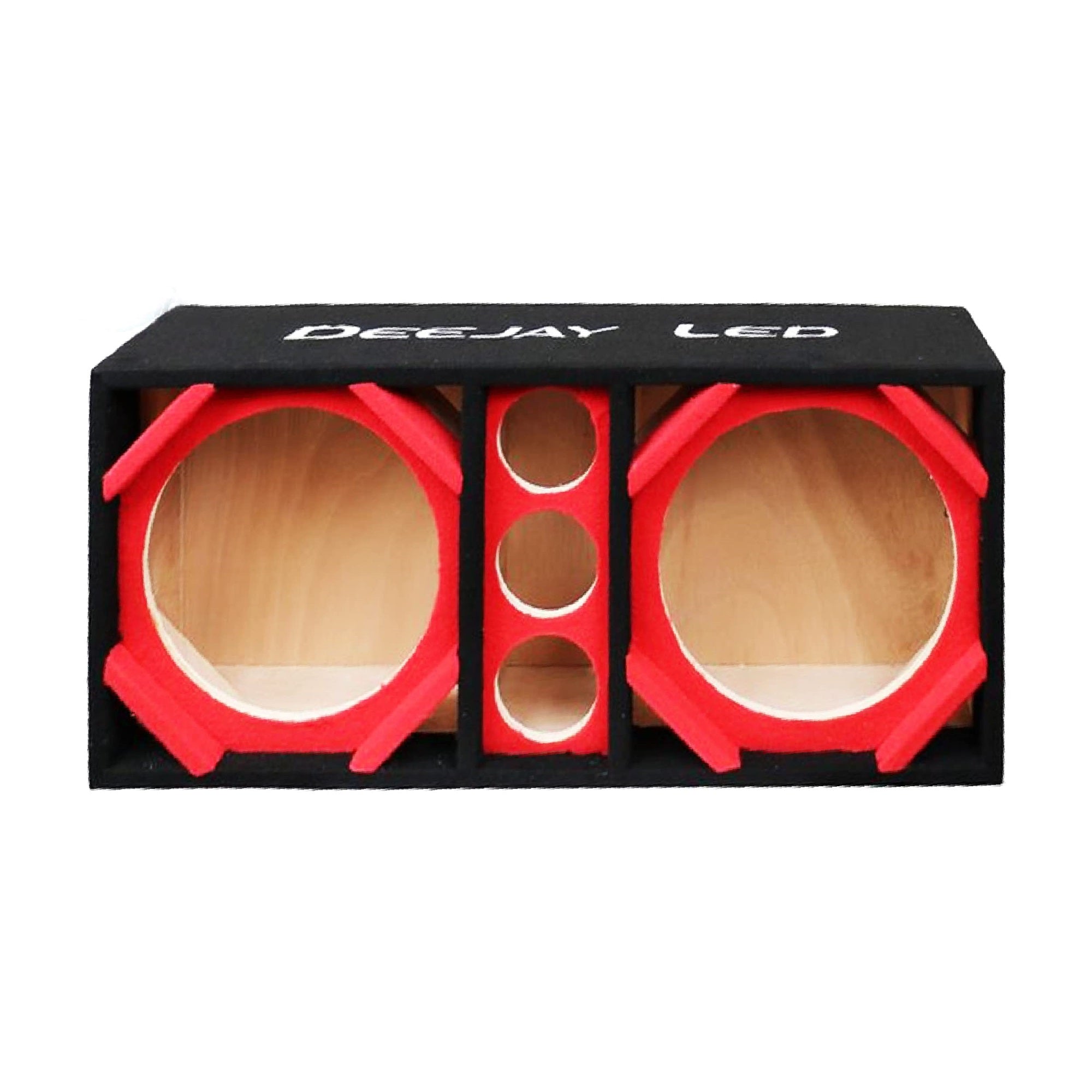 Two 12in Woofers plus Three Tweeters RED Empty Chuchera Speaker Enclosure