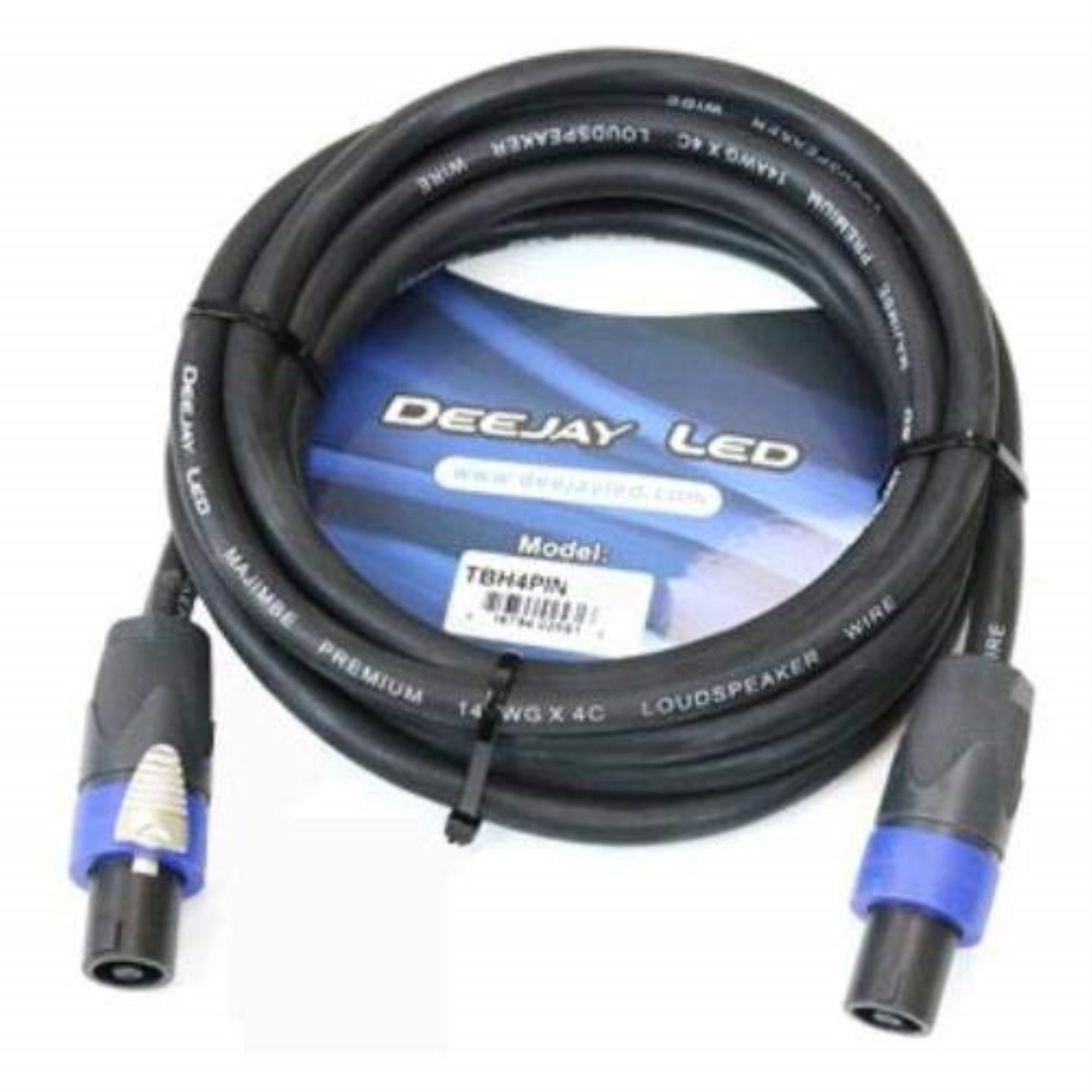 6 Foot Length SPEAKON 4Connector to SPEAKON 4Connector Audio Cable