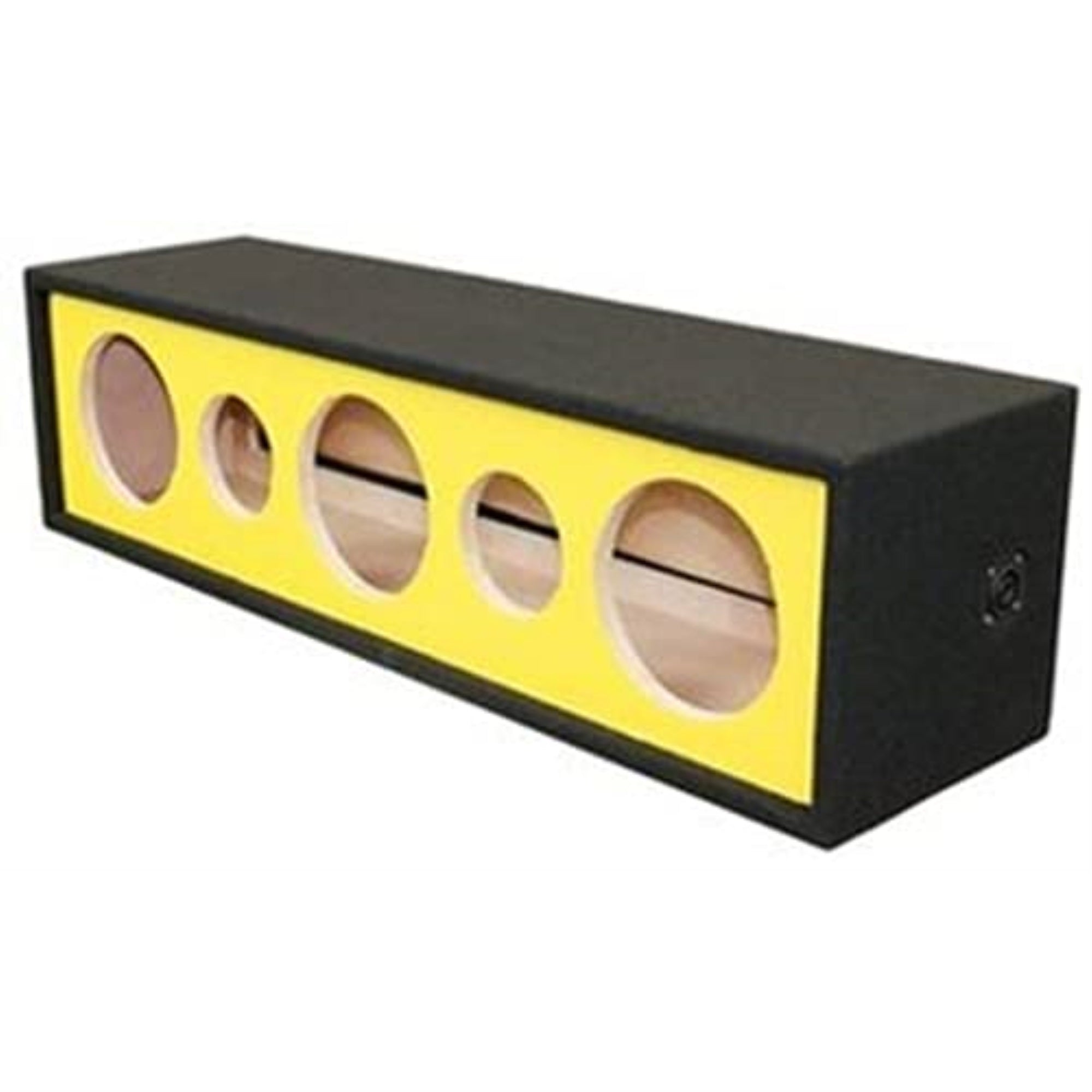 For 12 In Three Horn Two Tweeters Side Speaker Enclosure Yellow Vinyl Cloth Colored