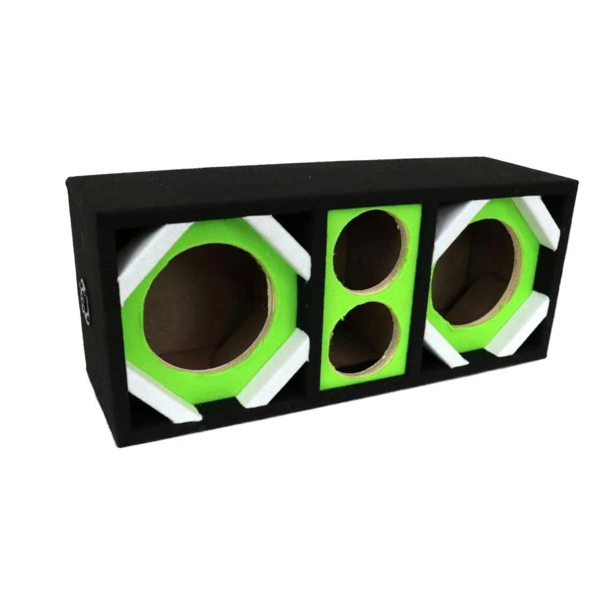 Two 6in Woofers plus Two Tweeters Green Empty Chuchera Speaker Enclosure