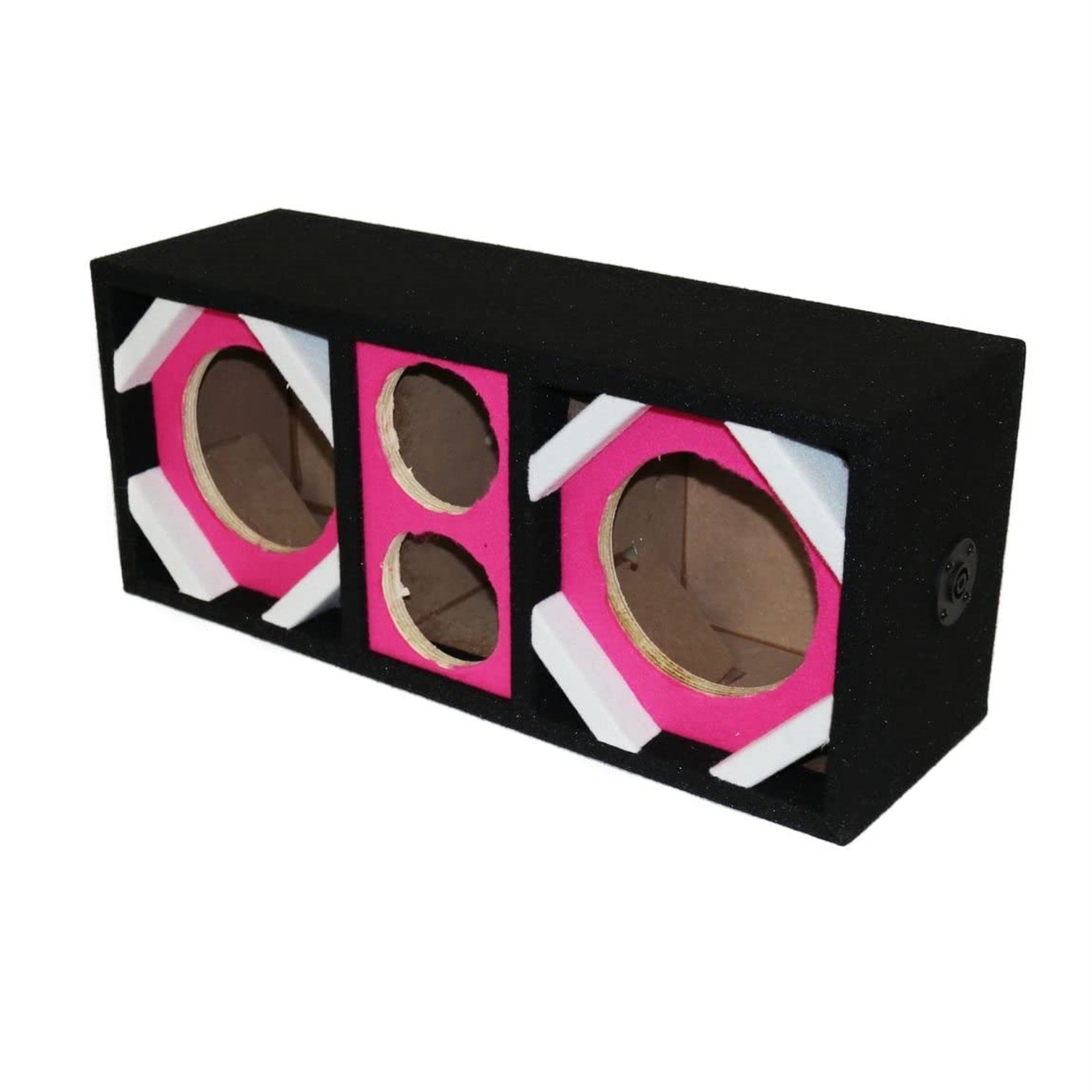 Two 6in Woofers plus Two Tweeters Pink Empty Chuchera Speaker Enclosure