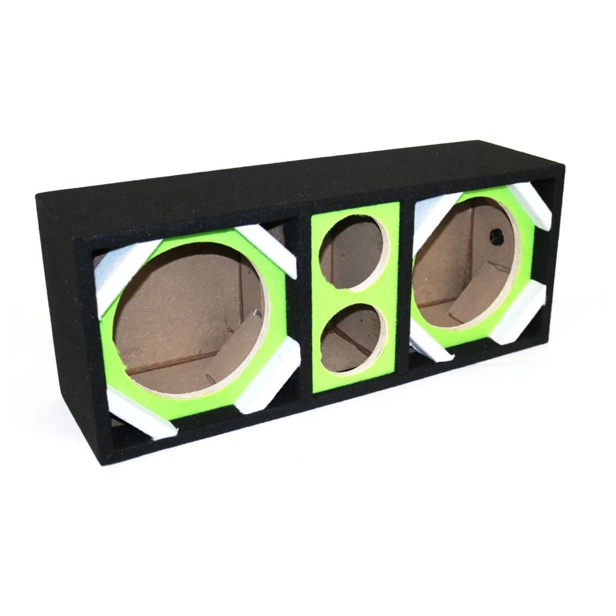 Two 8in Woofers plus Two Tweeters Green Empty Chuchera Speaker Enclosure
