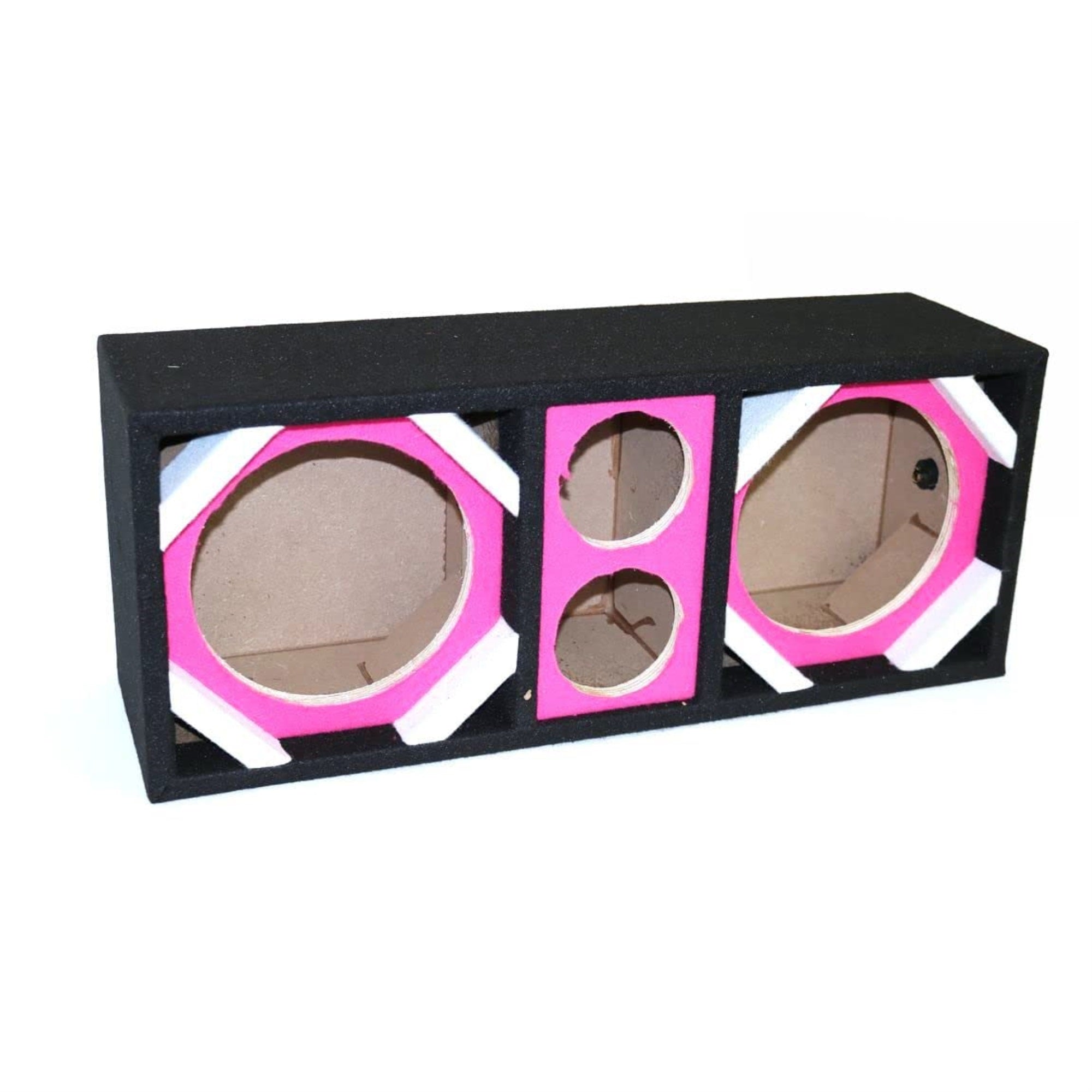 Two 8in Woofers plus Two Tweeters Pink Empty Chuchera Speaker Enclosure