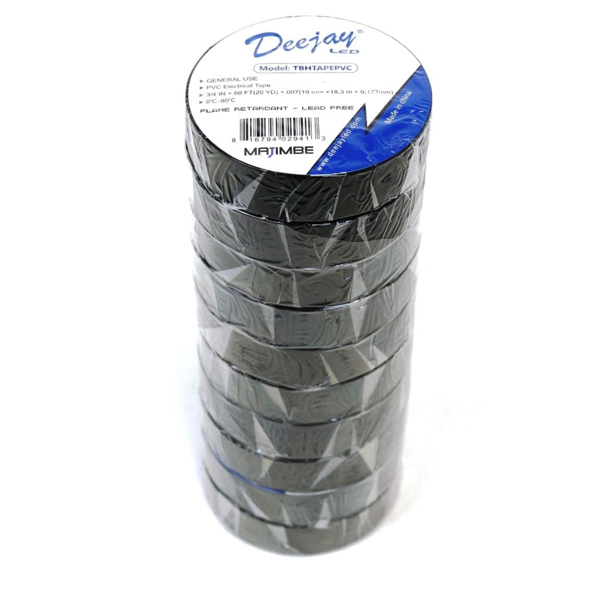 DEEJAYLED PVC ELECTRICAL TAPE 6 10 PACK