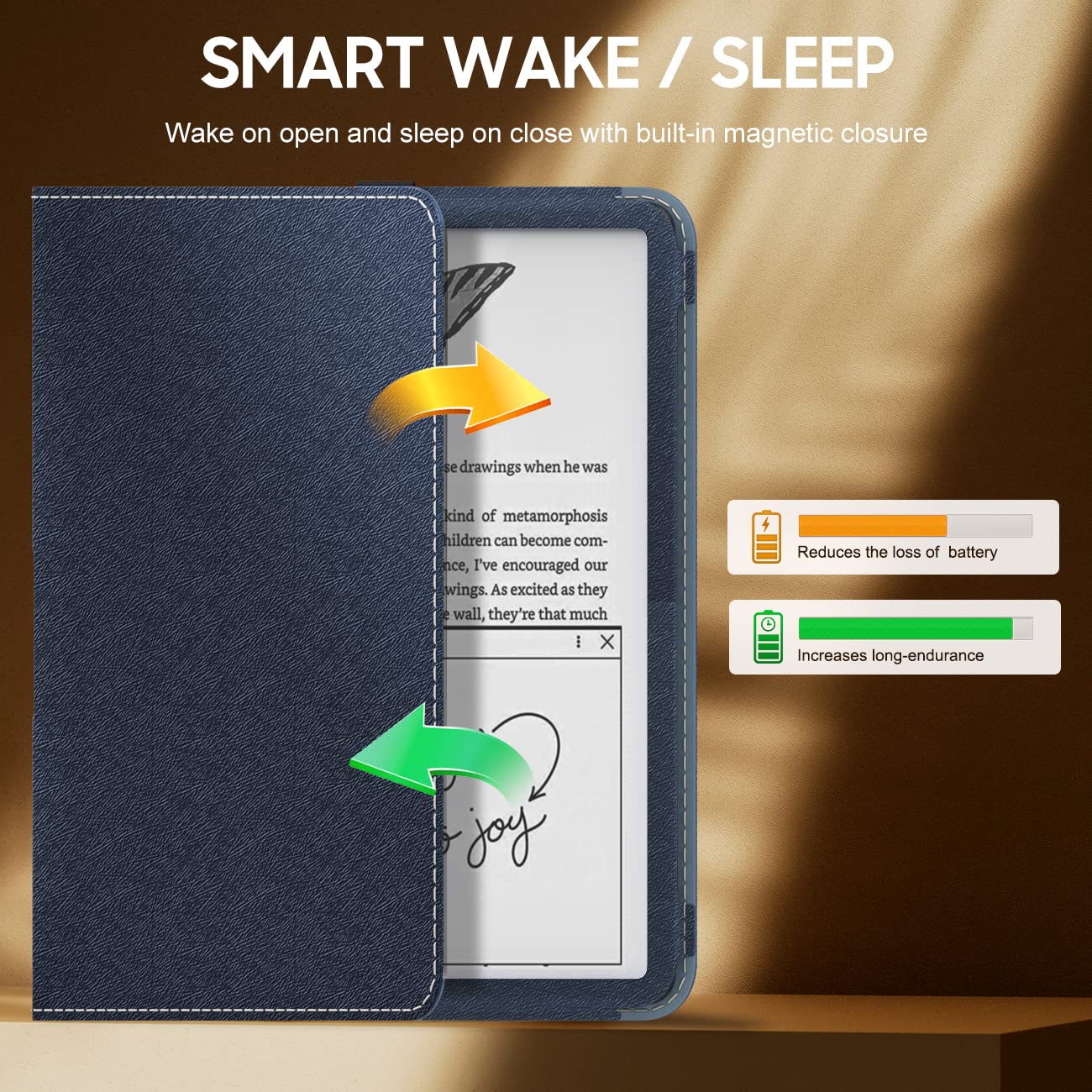 MoKo Case for 10.2' Kindle Scribe 1st Generation   2024/2022 Release, Slim PU Shell Cover Case with Auto Wake/Sleep for Kindle Scribe 10.2 2024/2022, Indigo