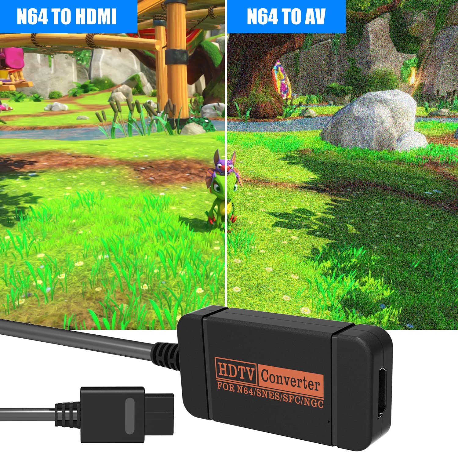 Yoxxzus N64 Hdmi Adapter, Hdmi Converter With Hdmi Cable For N64/Gamecube/Snes