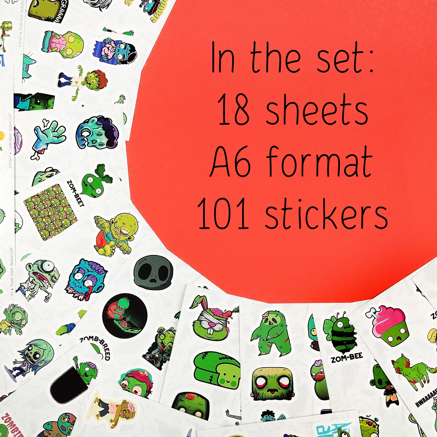 100Pcs Zombie Stickers & Adults   Zombie S For Boys And Girls, Zombie Gifts, Zombie Birthday Party Decorations, Zombie Party Sup