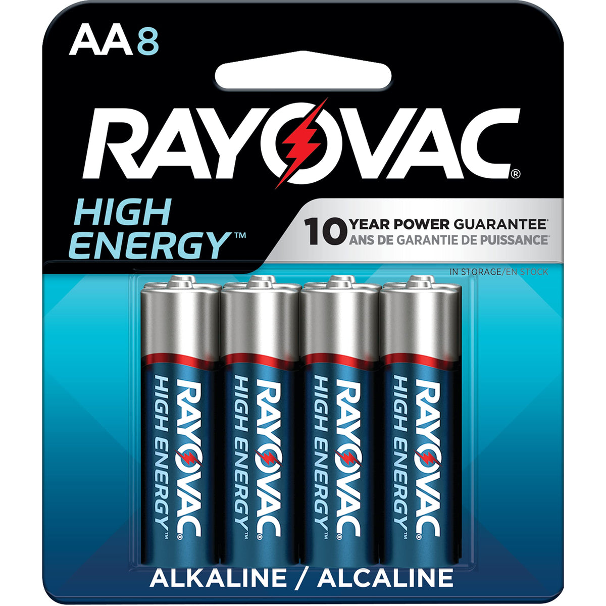 Rayovac High Energy Aa Batteries (8 Pack), Double A Alkaline Batteries