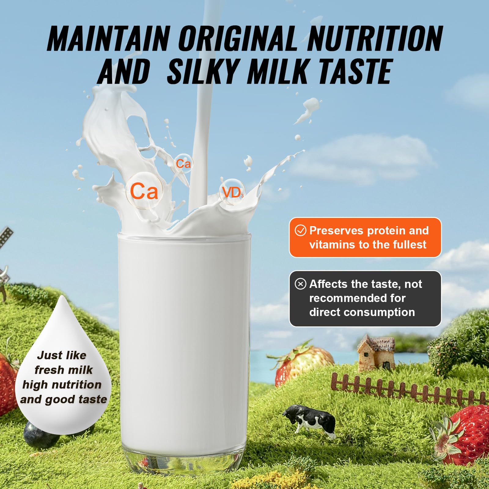 Vevor Milk Pasteurizer 150L, Commercial Milk Pasteurization Machine, Food Grade 304 Stainless Steel, Professional Pasteurization