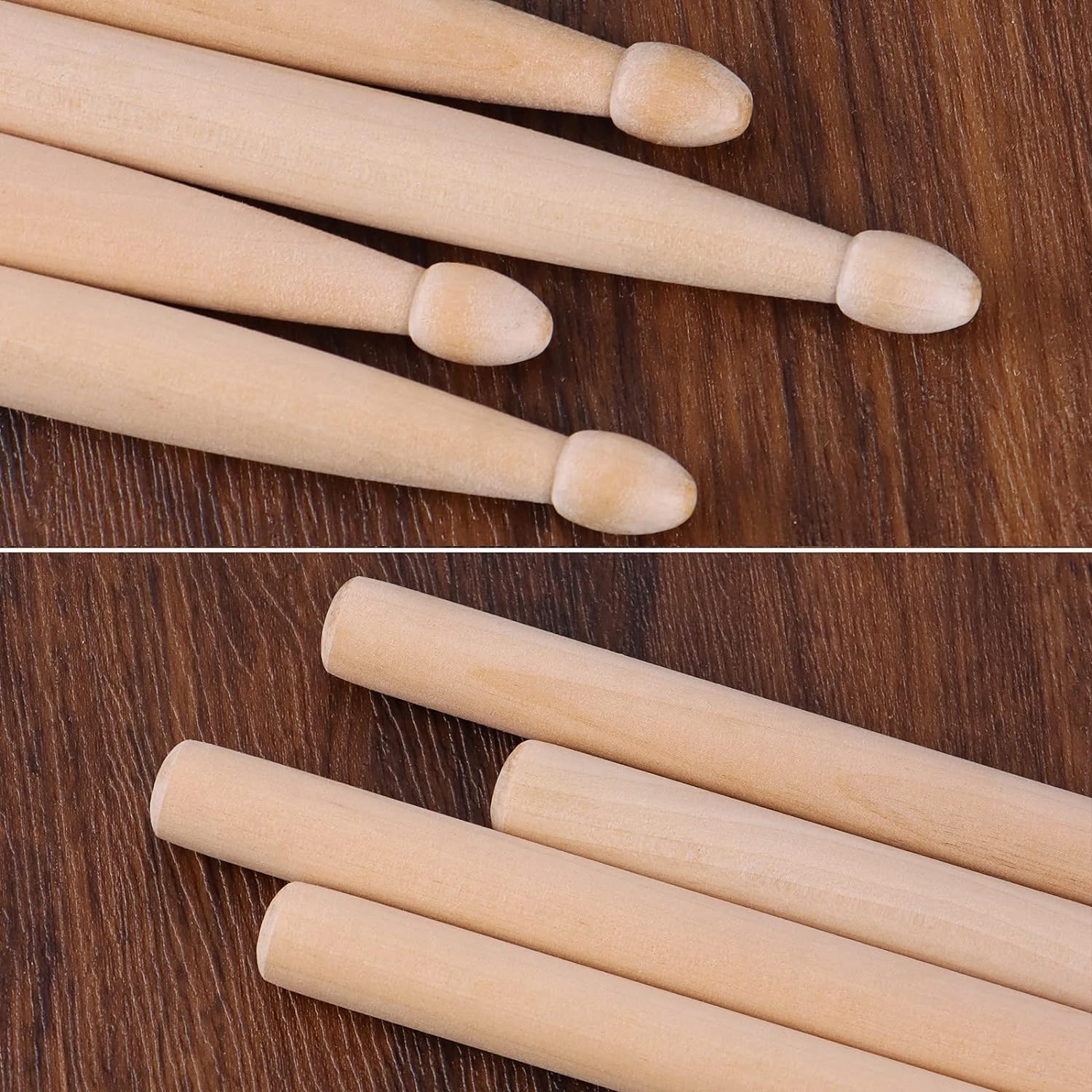 Oieton 2 Pairs Drum Sticks 7A Classic Maple Wood Drumsticks Wood Tip Drumstick For Adults Kids And Beginners