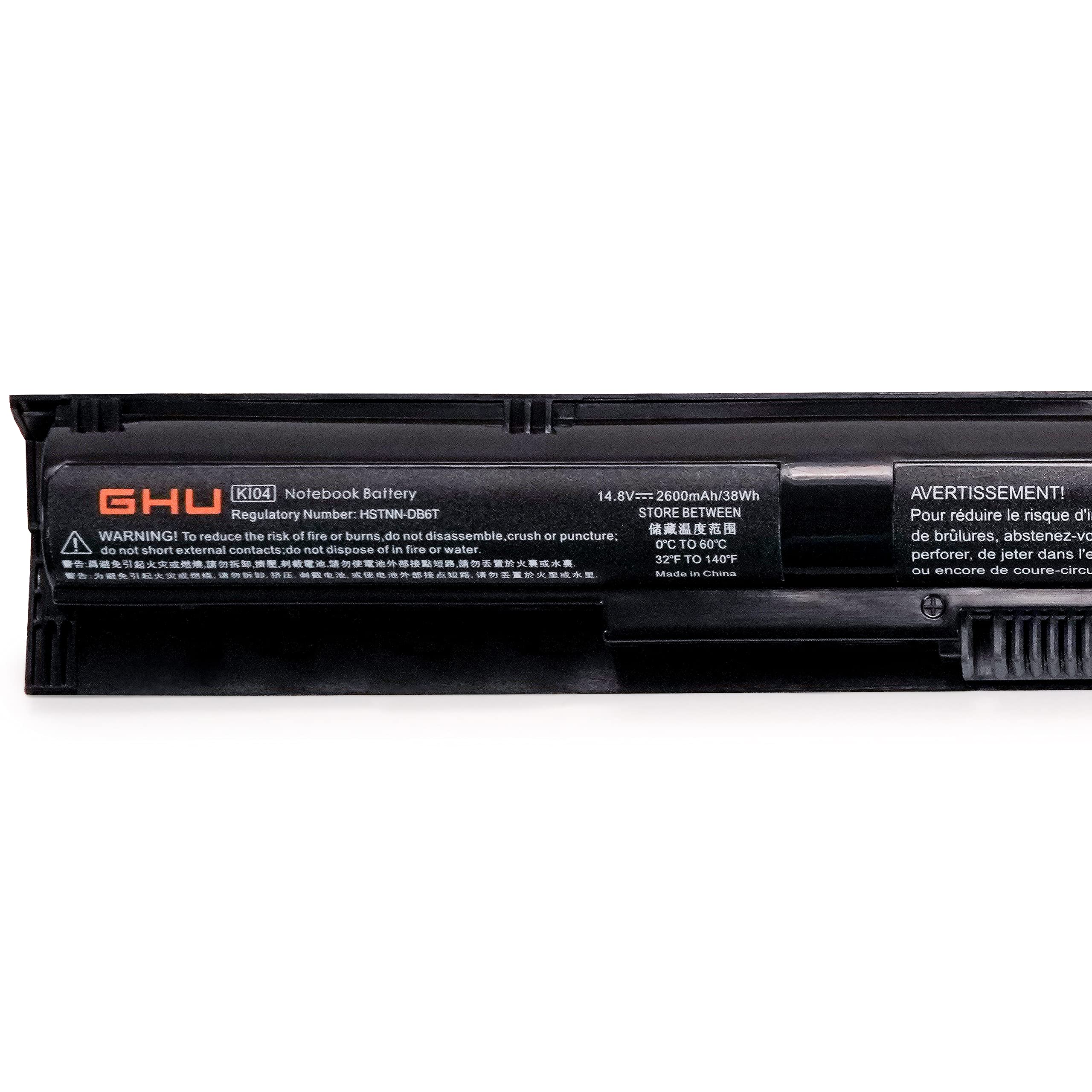 Ghu New Battery 38 Wh 2600Mah K104 Ki04 Hstnn Lb6S Hstnn Lb6T 800049 001 Compatible With Hp Pavilion 14 Ab 15 Ab 17 G 14.8V 4 Ce
