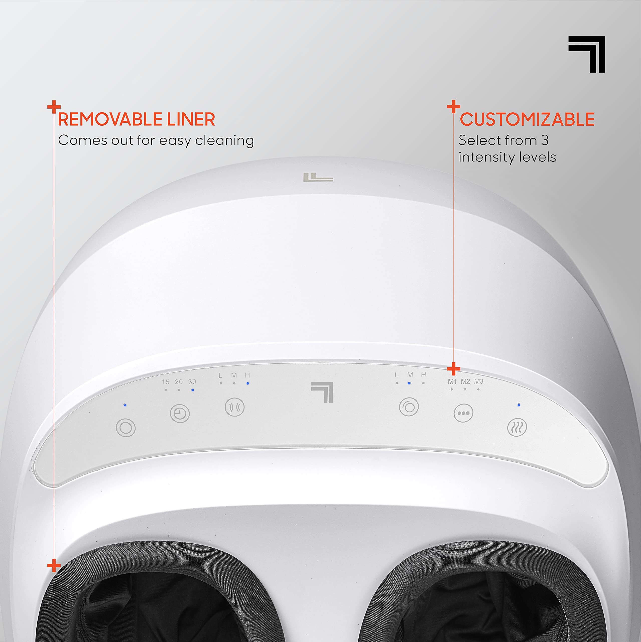 Sharper Image Shiatsu Foot Massager Rolling Massage With Air Compression, Relax Tired & Sore Toes With Heat Therapy, Adjustable