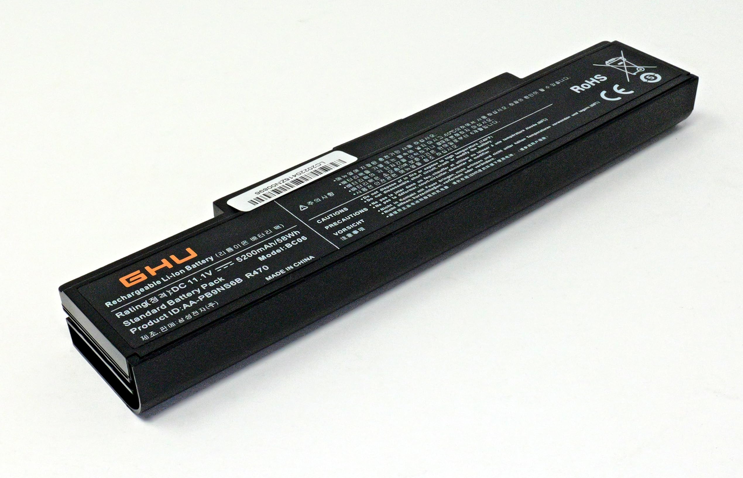 Ghu New Battery 58 Wh Aa Pb9Nc6B Compatible With Samsung Np Rv508 Nt Rv508 P210 Q210 R40 R408 R410 R45 R430 R460 R480 R505 R509