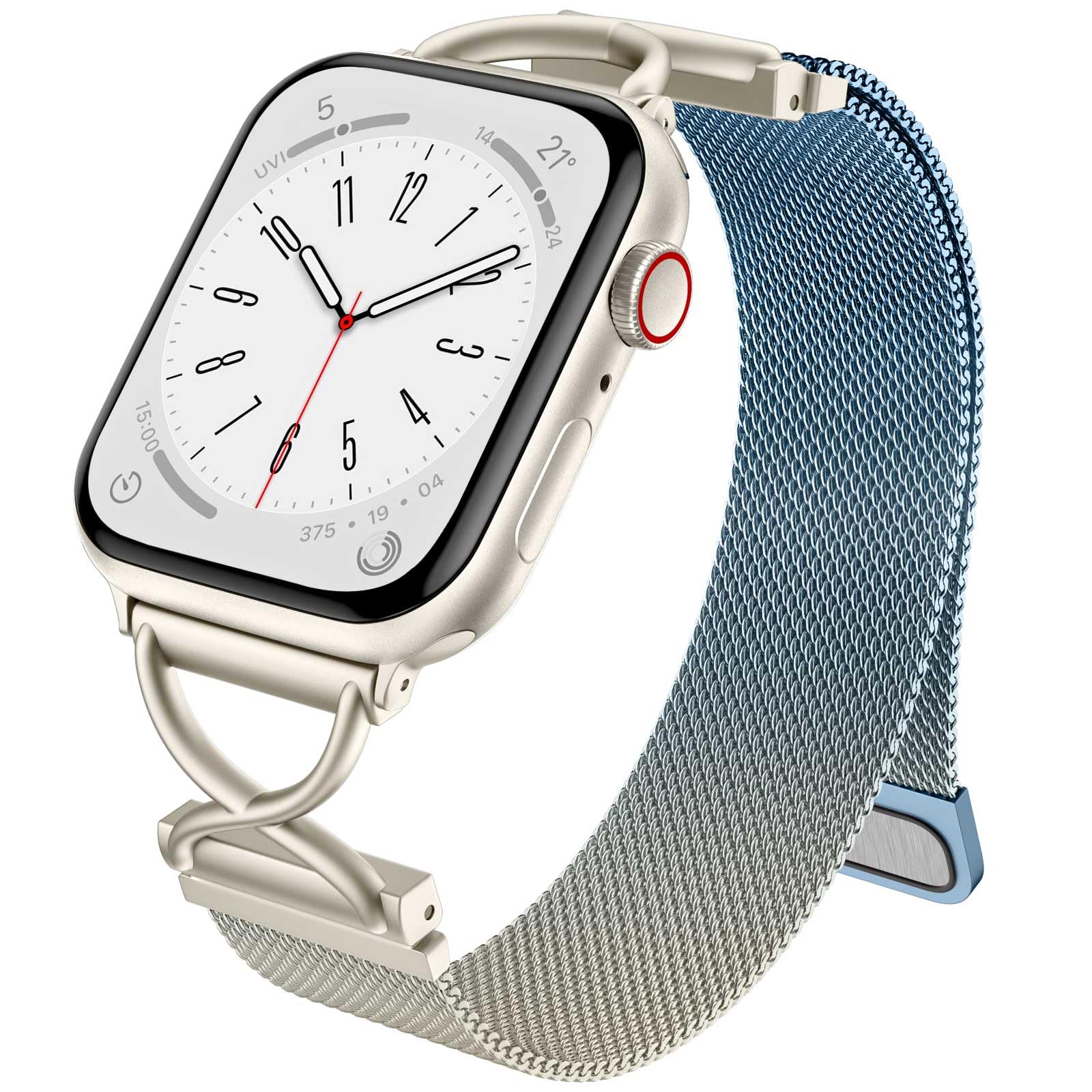 Dirrelo Band Compatible For Apple Watch Bands For Women 40Mm 41Mm 38Mm 44Mm 45Mm 42Mm 49Mm, Mesh Metal Strap With Clasp For Iwat