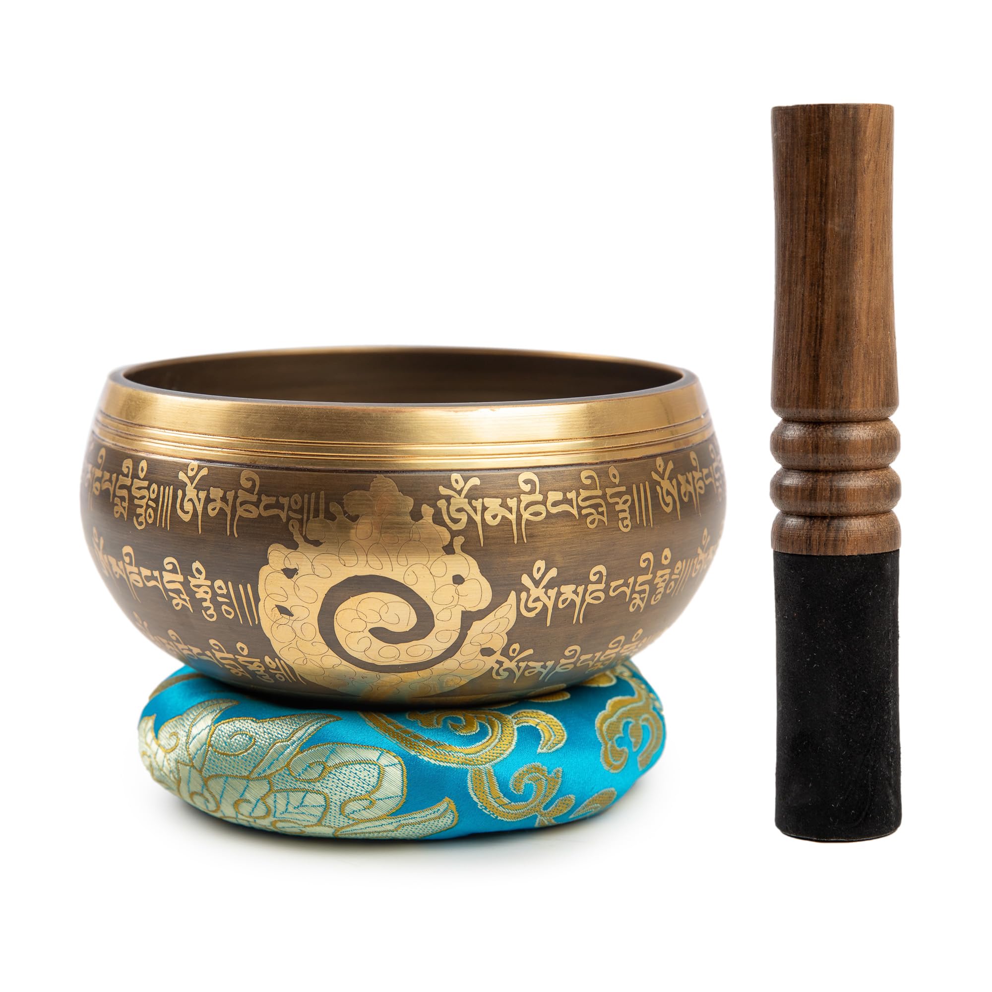Tibetan Singing Bowl Set - 5 Plain Sound Bowl With Gift Box - Easy To Play For Beginners - Authentic Handcrafted Mindfulness Med