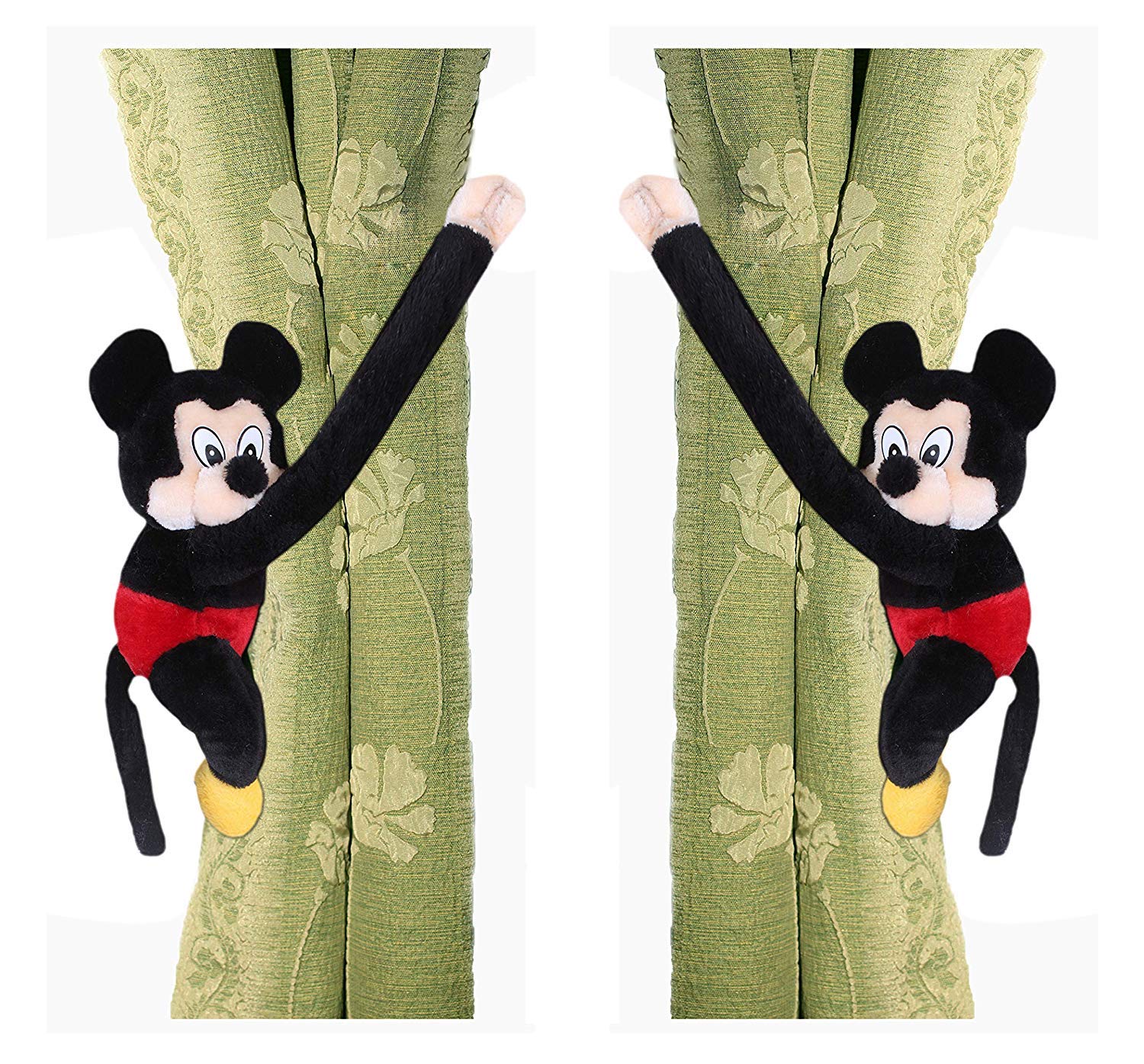 Tickles 2 Pcs Mouse Soft Plush Toy Curtain Tiebacks Holder Clip For Children Living Room Decoration Accessories Window Curtain D