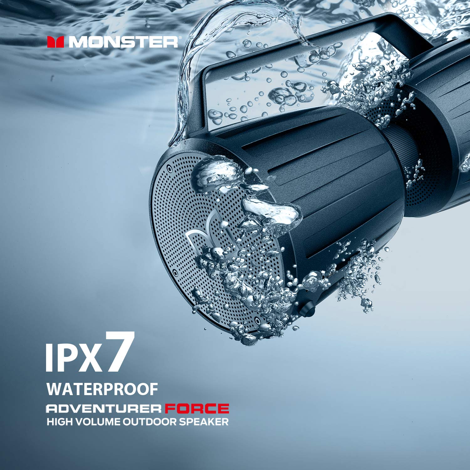 Monster Adventurer Force Bluetooth Speaker Ipx7 Waterproof Speaker 5.0 With Microphone Input, 80W Portable Bluetooth Speakers Wi