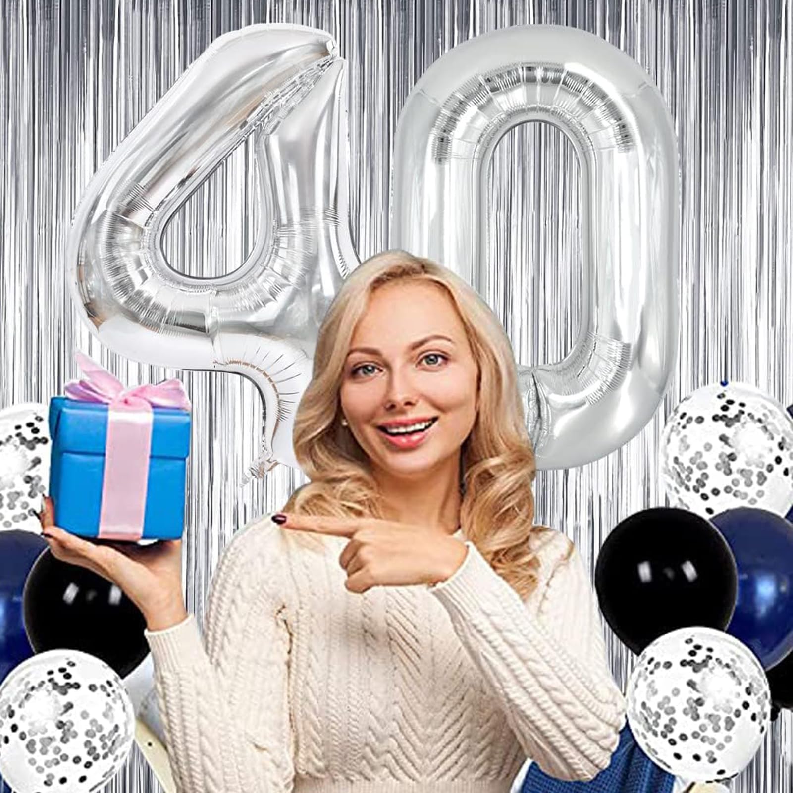 Beishida 4 Pcs Silver Door Streamers Tinsel Curtain Party Streamers Backdrop Fringe Foil Wall Background For Birthday Halloween