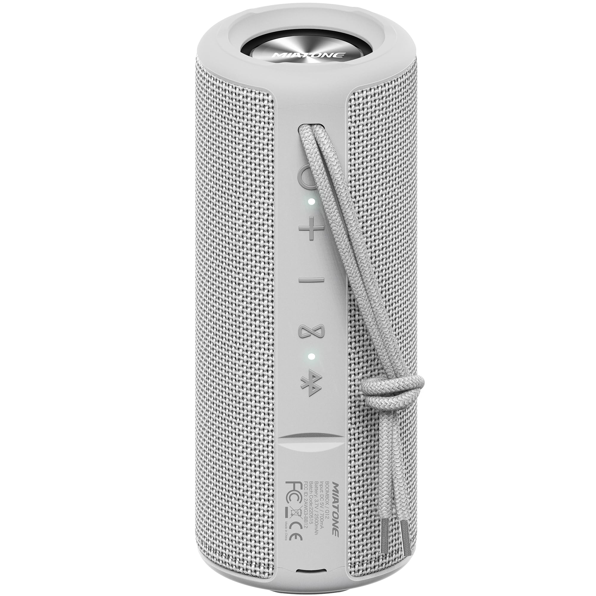 Miatone Portable Bluetooth Wireless Speaker Waterproof Shower Speaker   Grey