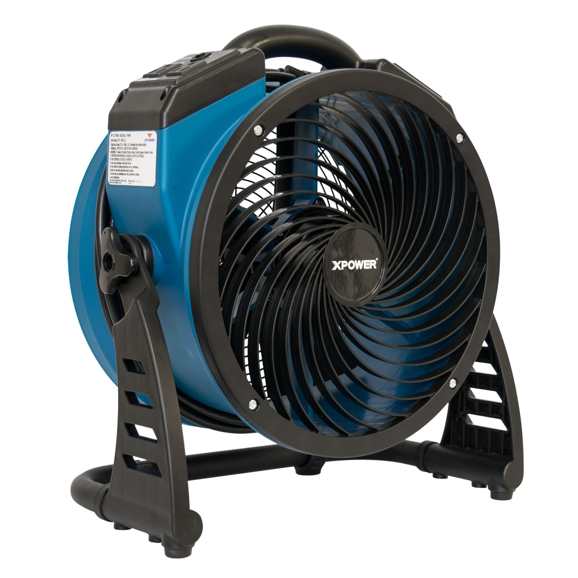 Xpower P 26Ar Industrial Axial Air Mover, Blower, Fan With Build In Power Outlets For Water Damage Restoration, Home And Plumbin
