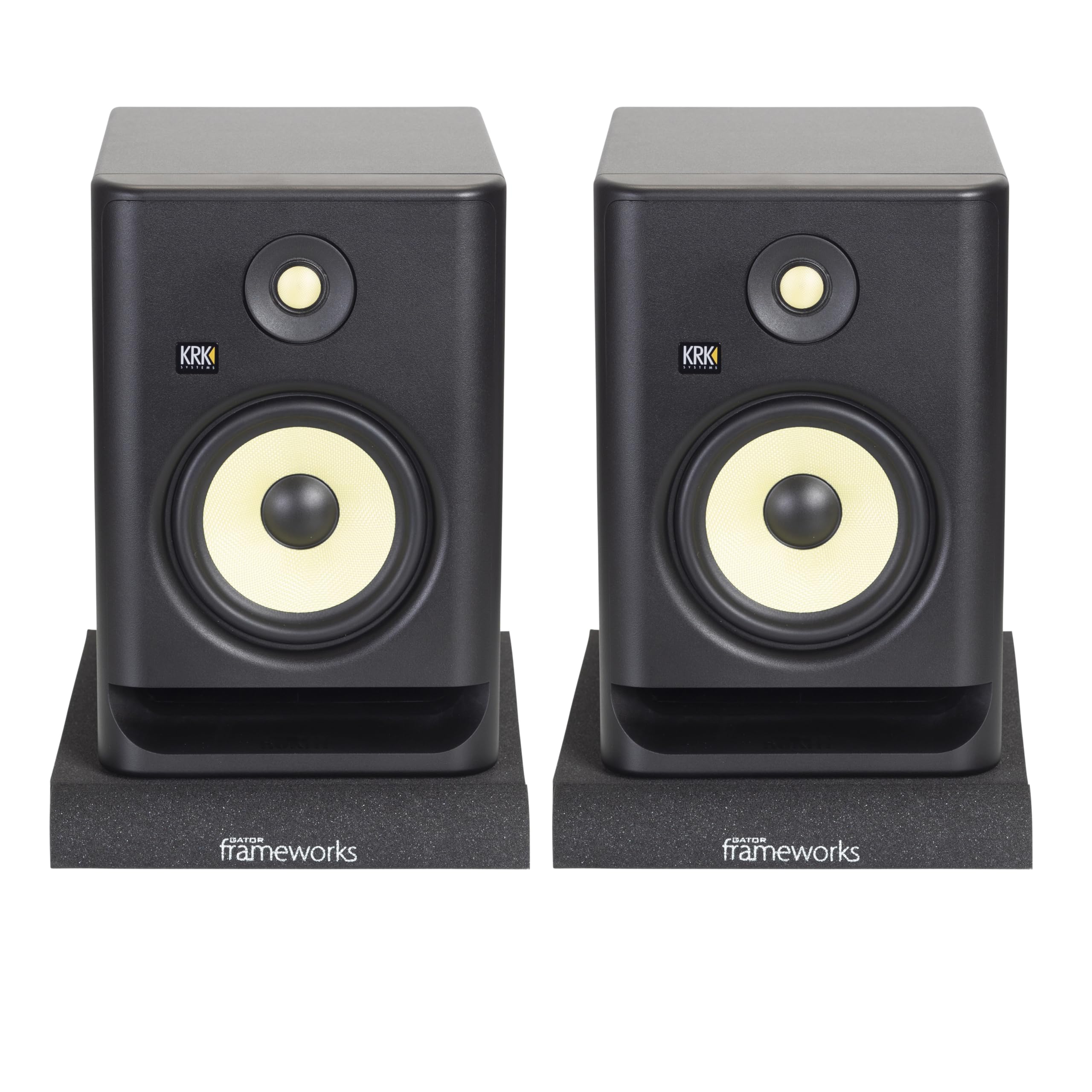 Gator Frameworks Pair Of (2) Acoustic Foam Isolation Pads For Studio Monitors, Fits 6.5 Speakers (Gfw-Isopad-Md)