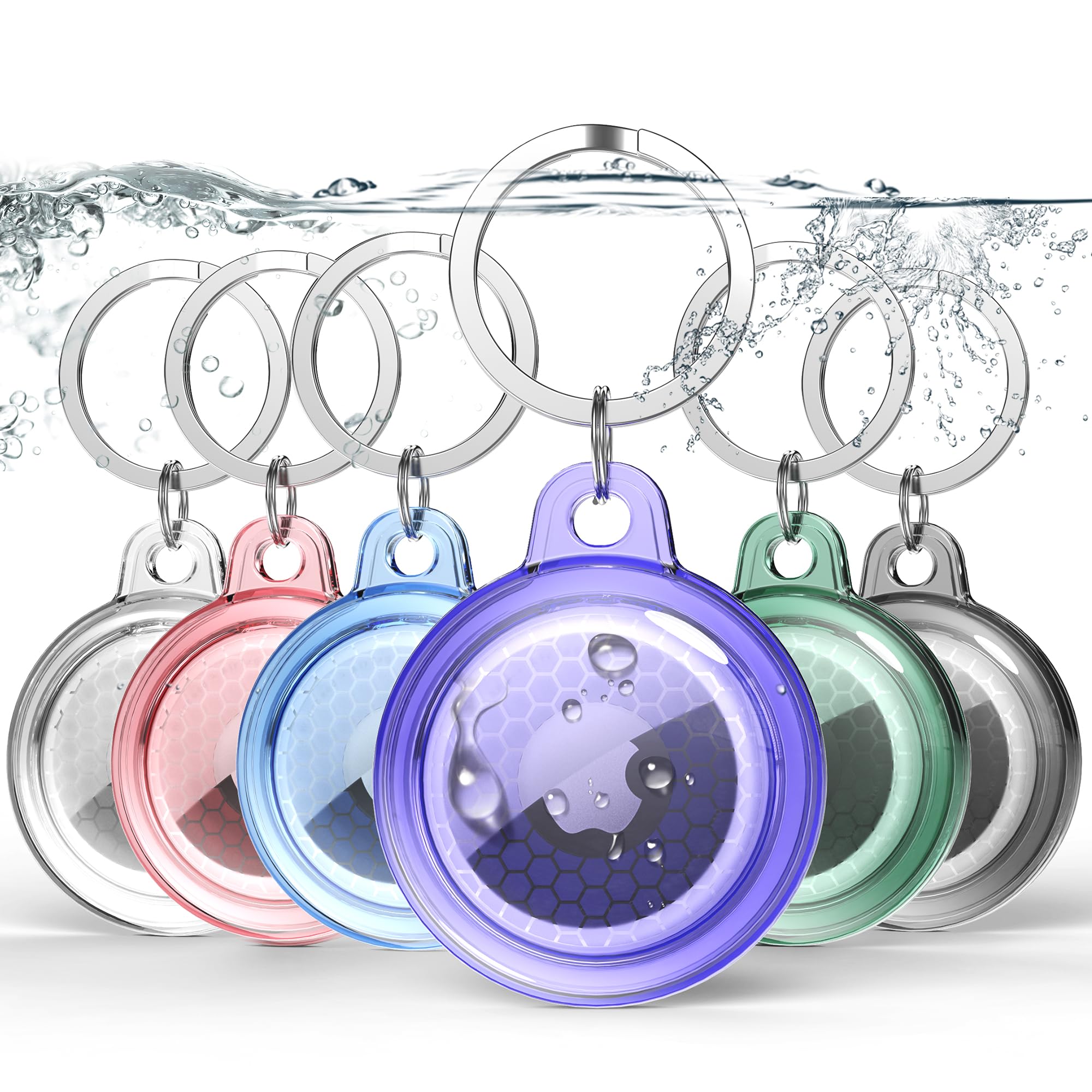 New Ipx8 Waterproof Holder For Airtag , Airtags Case With Keychain, [Tightly Sealed] [Drop Proof] [Anti Scratch] Full Body Prote