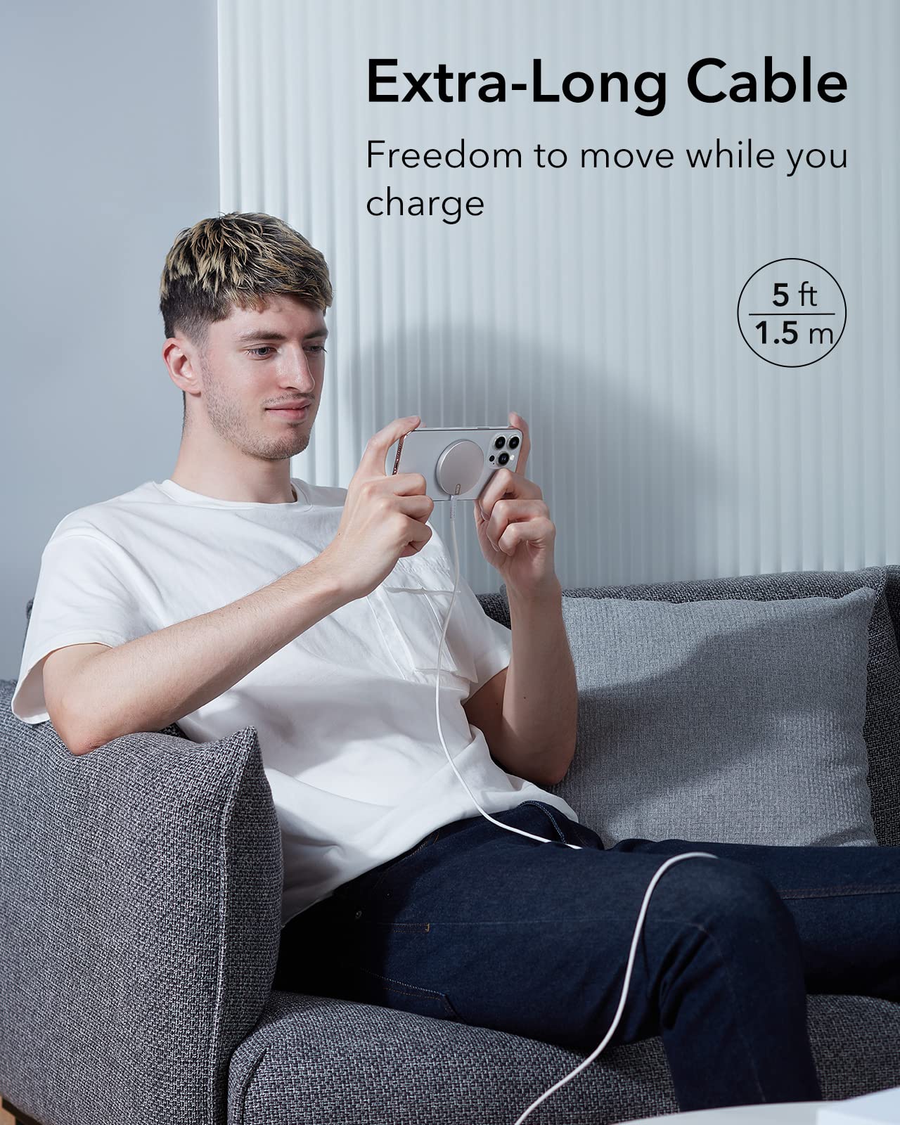 Esr For Magsafe Charger 15W Wireless Charger For Iphone 16 Pro Max/16 Pro/16/16 Plus/15/14/13/12 Apple Magnetic Charging Pad For