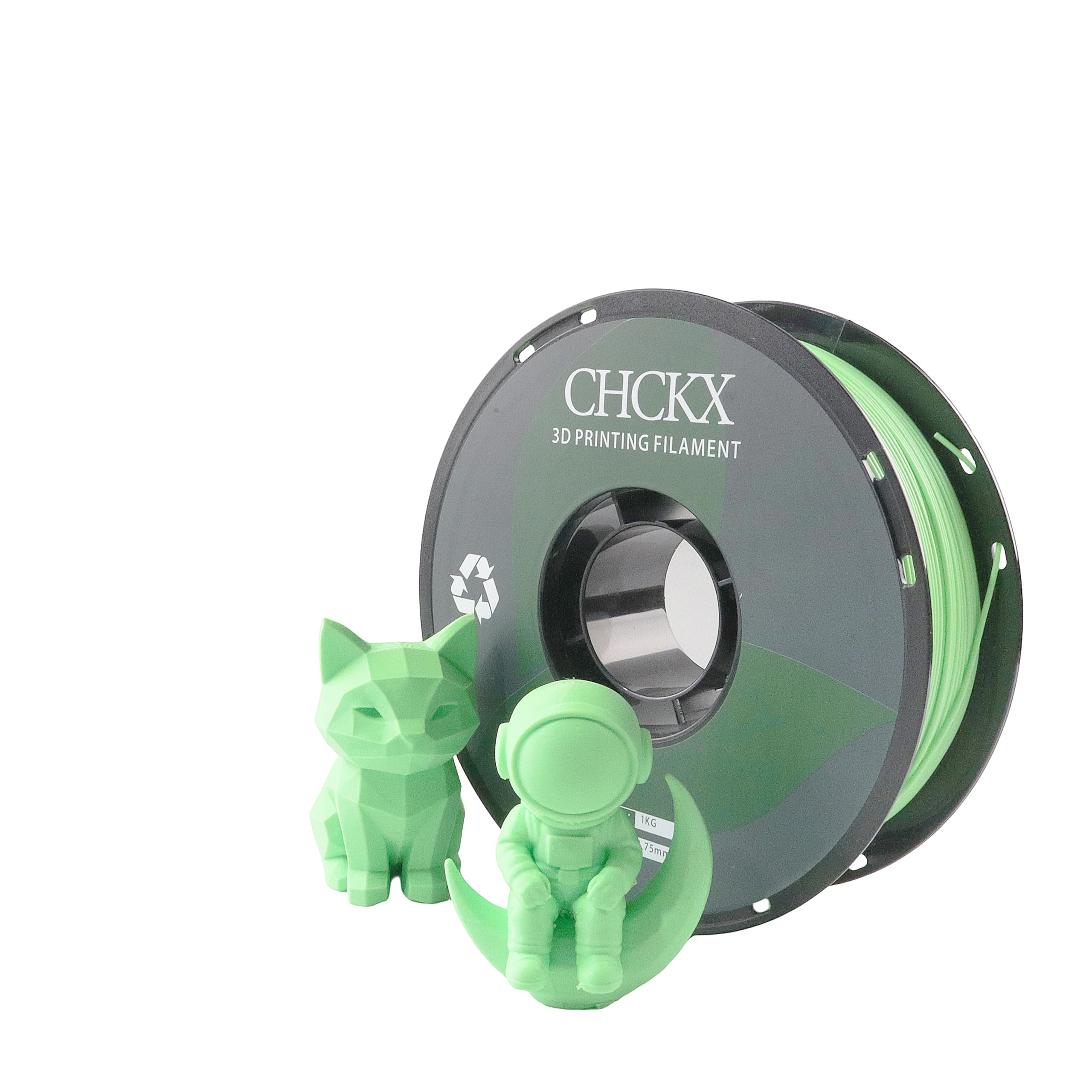 CHCKX PLA 3D Printer Filament, Dimensional Accuracy +/- 0.02 mm, 1 kg Spool(2.2lbs), 1.75 mm, Lemon Green