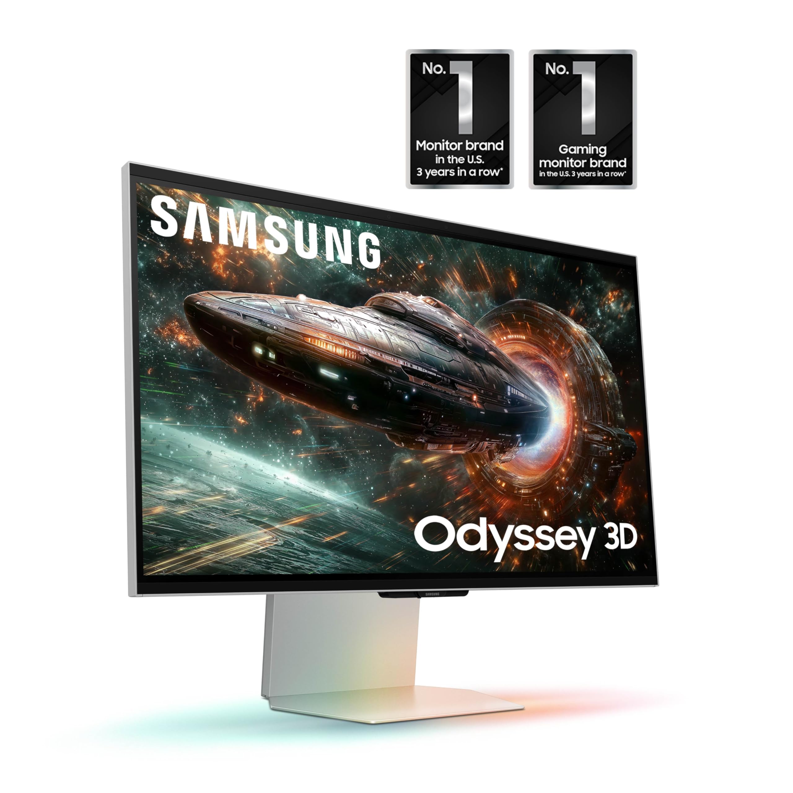 Samsung 27-Inch Odyssey 3D G90Xf, 4K, 165Hz, Gaming Monitor, 1Ms Response Time, Amd Freesync Premium, Ergonomic Stand, Ls27Fg900