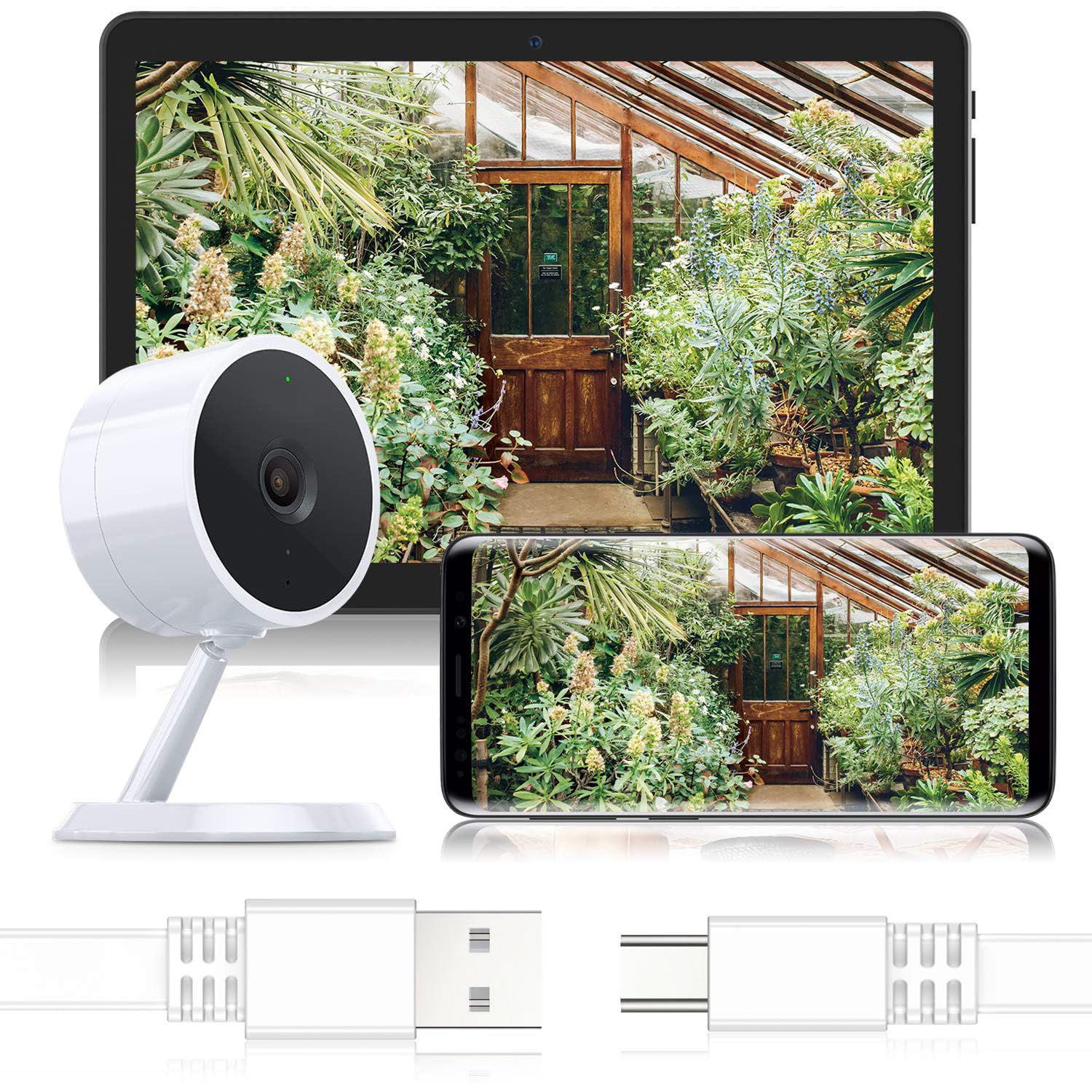 Itramax Micro Usb Power Cable 10 Ft (2 Pack),Flat Micro Usb Charging Power Cord,Charger For Wyze Cam V3 V4,Yi Cam,Nest Cam,Blink