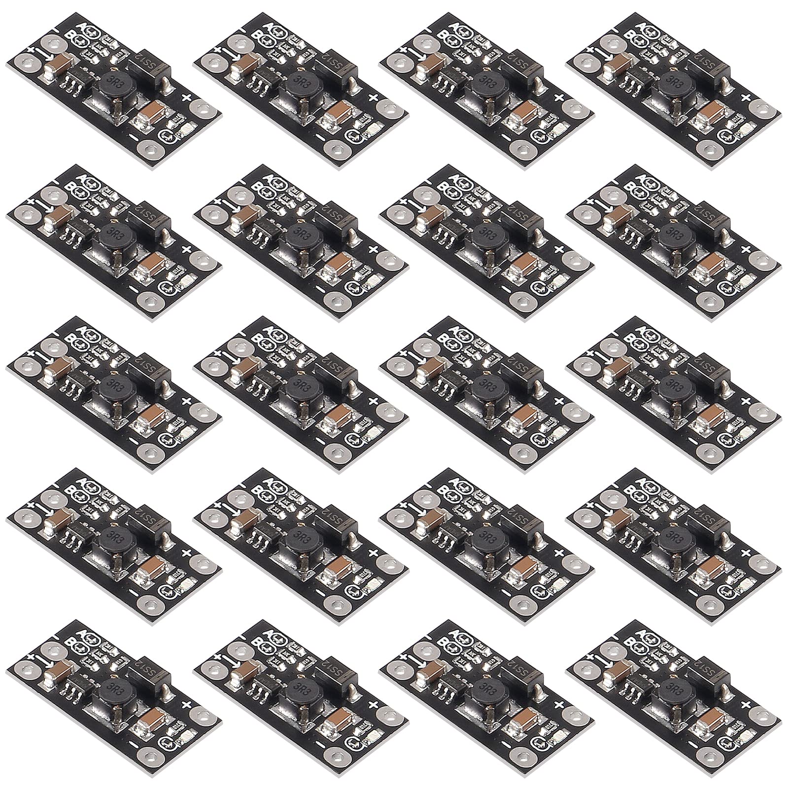 Aitrip 20Pcs 1.5A Multi Function Mini Boost Module Step Up Board 3.7V To 5V 8V 9V 12V Step Up Board With Led Indicato For Diy El