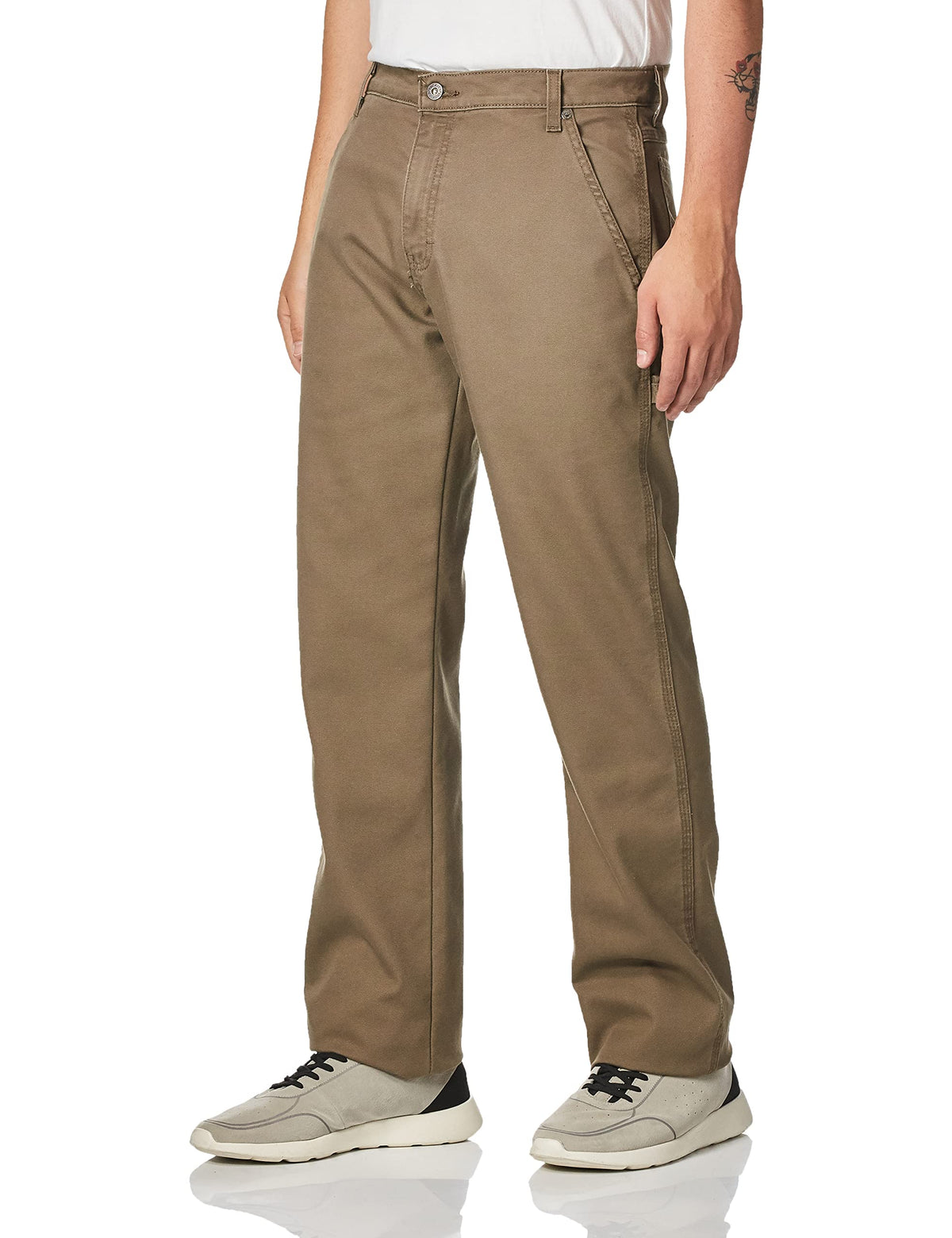 Dickies Mens Regular Tough Max Duck Carpenter Pant, Stonewashed Mushroom, 44W X 32L