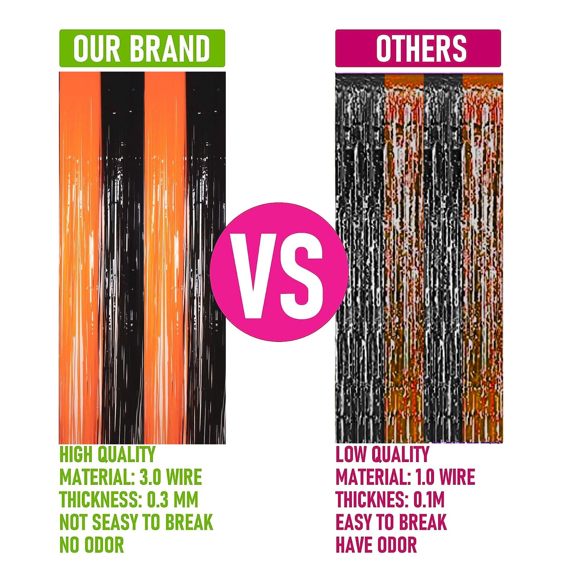 Dazzle Bright 4 Pack Backdrop Curtain, 3Ft X 8Ft Metallic Tinsel Foil Fringe Curtains Photo Booth Background For Baby Shower Bir