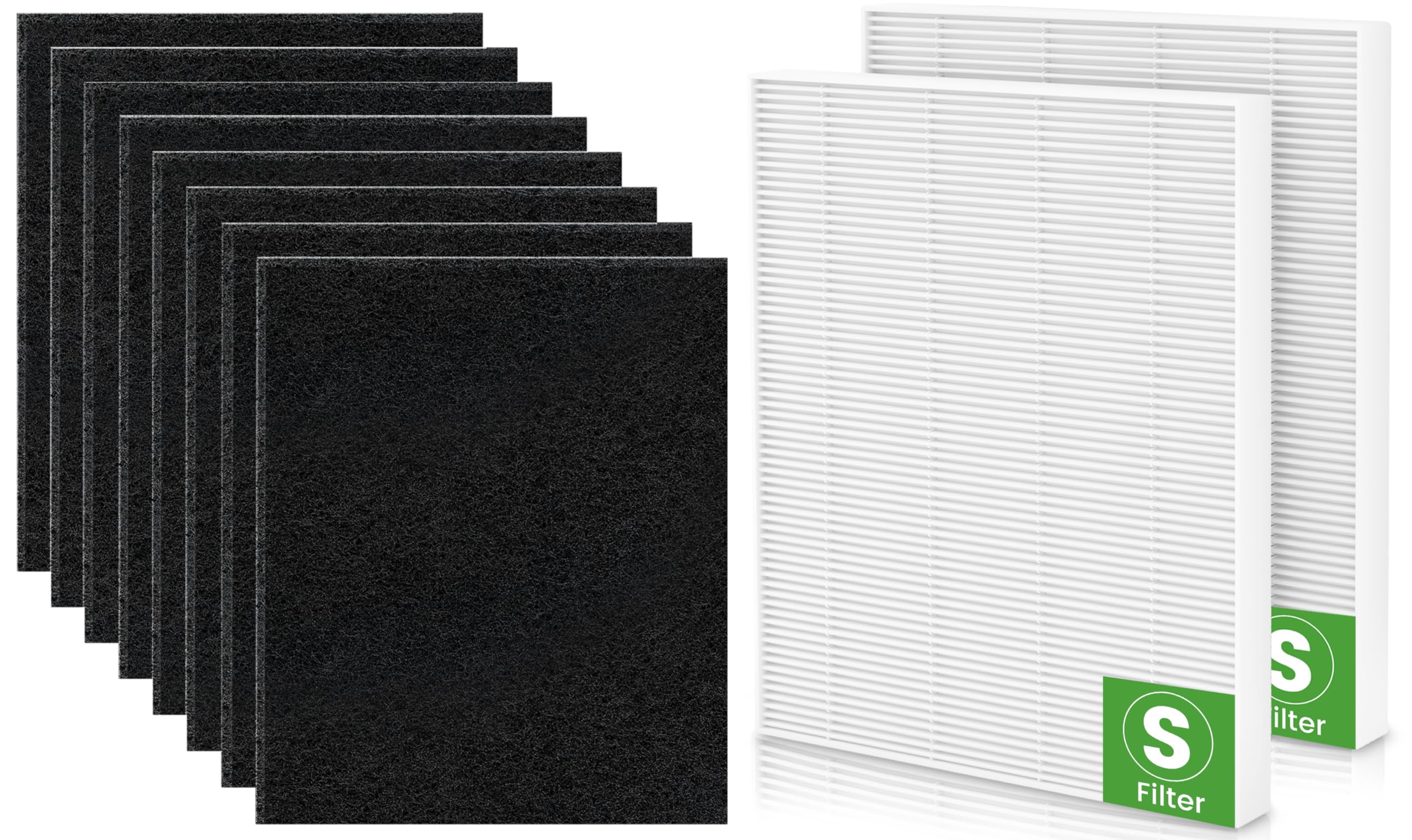 C545 True Hepa Replacement Filter S Compatible For Winix C545, Part Number 1712 0096 00, 2 True Hepa Filter + 8 Activated