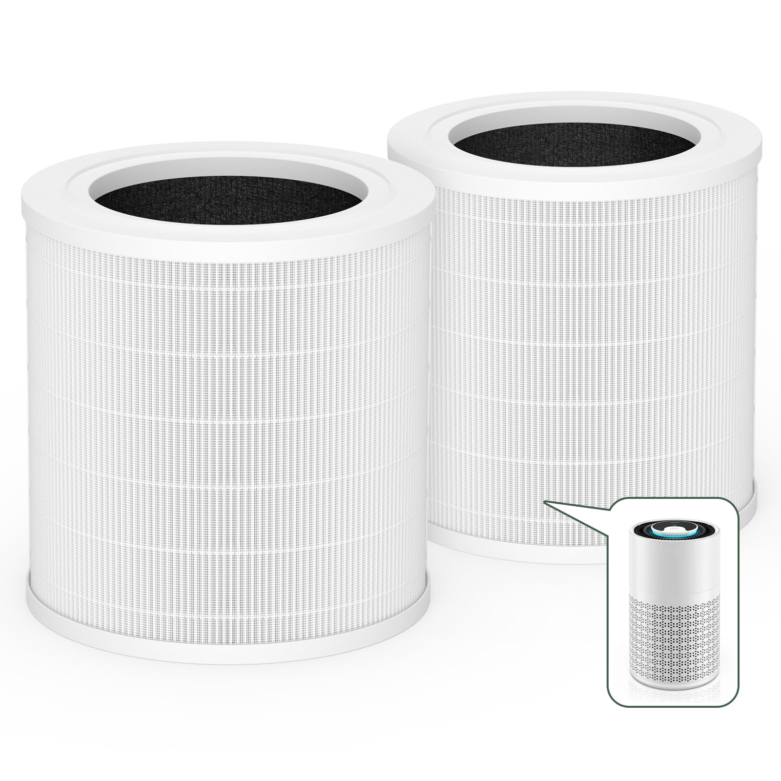 A2001 Replacement Filter Compatible With A2001 Air Purifie R, 3 In 1 H13 True Hepa Activated Carbon Filter, Compared To Part #Af