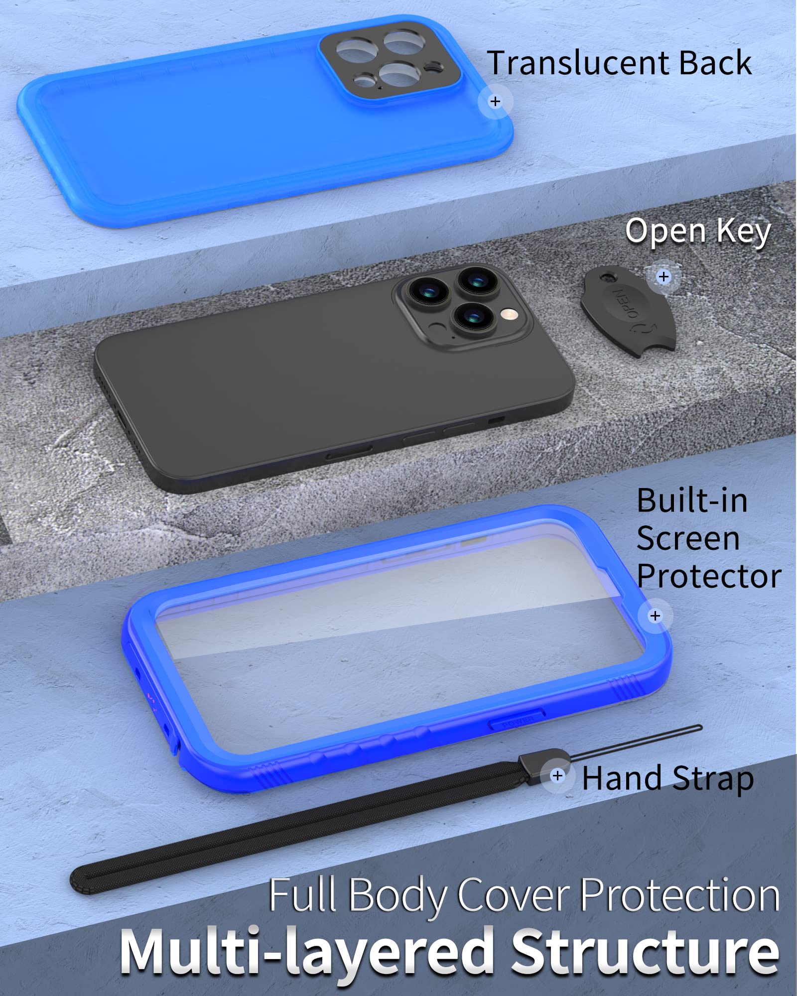 Sportlink For Iphone 13 Pro Max Waterproof Case   Shockproof Dustproof Phone Case With Screen Protector For Iphone 13 Pro Max, F