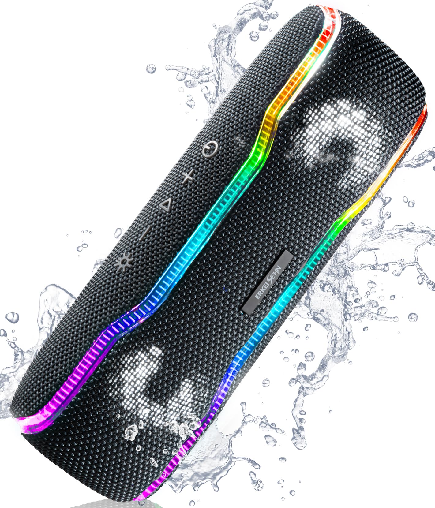 Portable Bluetooth Speaker, Ipx7 Waterproof Wireless Speakers With Colorful Flashing Lights, 25W Super Bass 24H Playtime, 100Ft Range, Tws Pairing For Outdoor, Home, Party, Beach, Birthday Gift