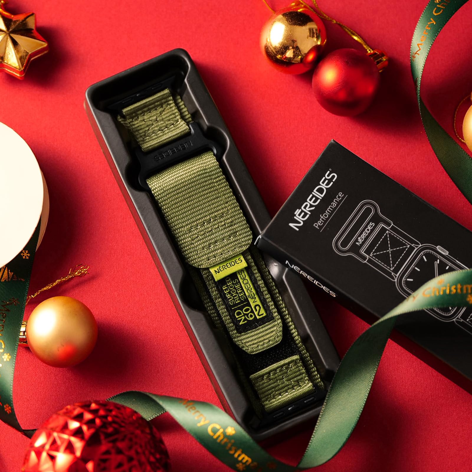 Nereides Compatible With Apple Watch Band Ultra 1/2, Nylon Sports Strap With Woven Design For 49Mm (Xl, Army Green)