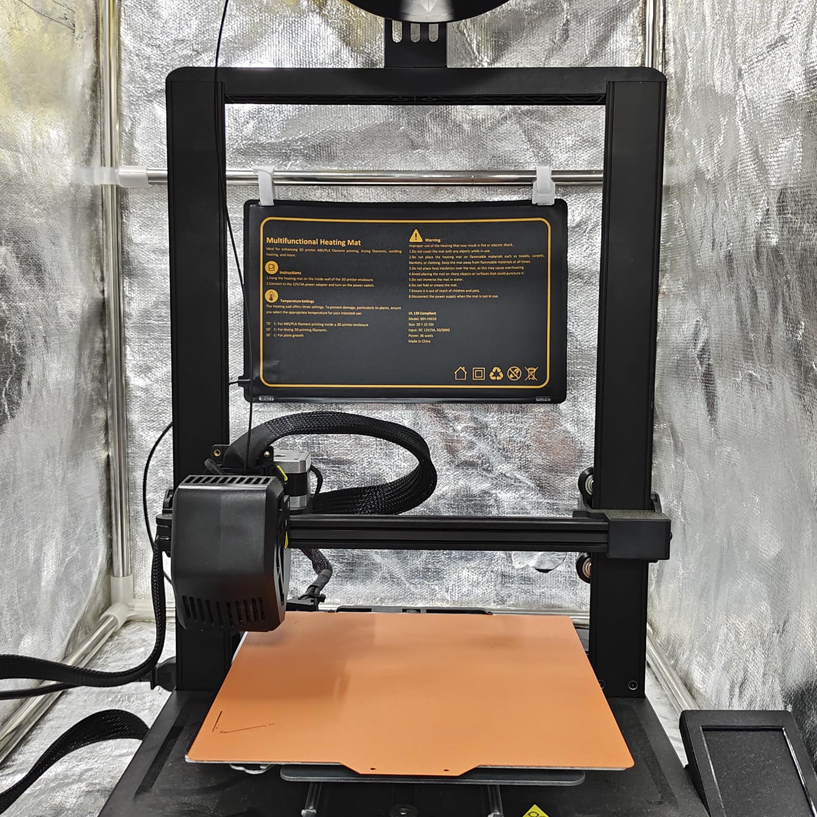 Upgrade Multifunctional Heating Mat Heater 3D Printer Enclosure Tent Warm Cover Compatible With Resin 3D Printer, Ender 3, Ender