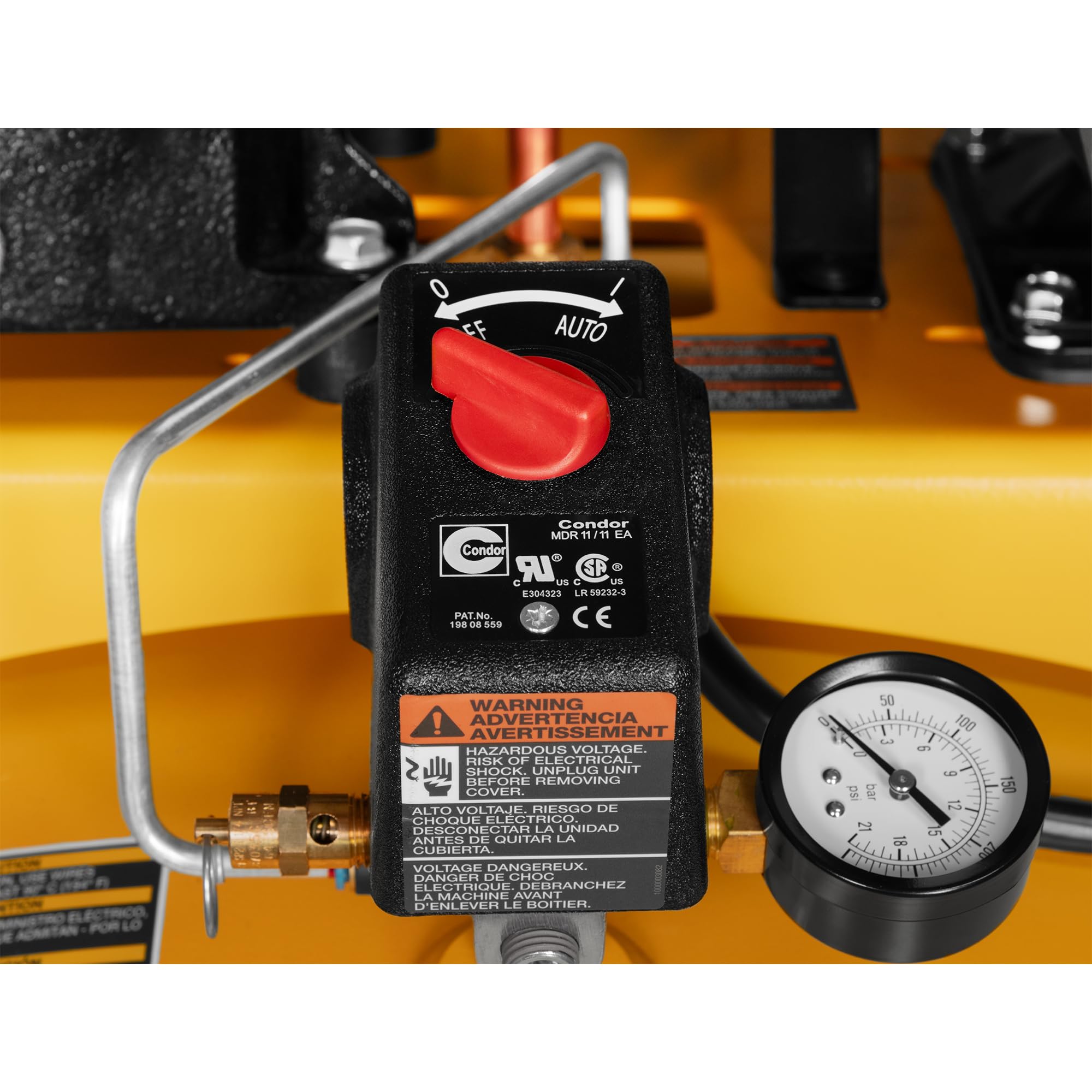 Dewalt 80 Gallon Vertical Air Compressor, 5 Hp, 175 Max Psi, Single Stage, Oil Lube, 230V - High Performance Industrial Air Comp