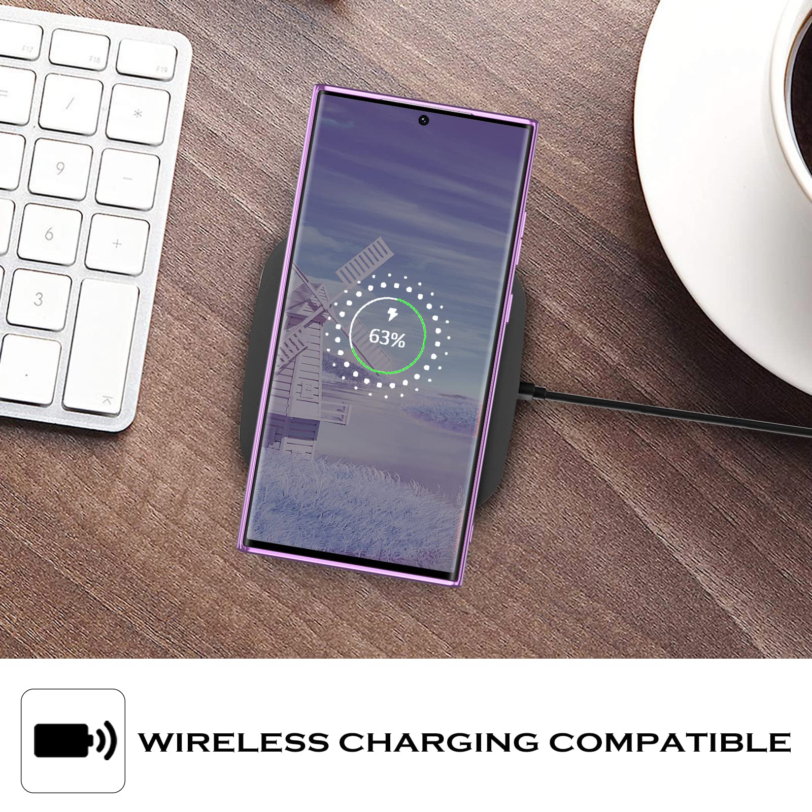 Yinlai Samsung Galaxy S23 Ultra Case, 6.8 Inch Glitter Bling Sparkly Shiny Slim Women Girls Hybrid Soft Smooth Shockproof Protec