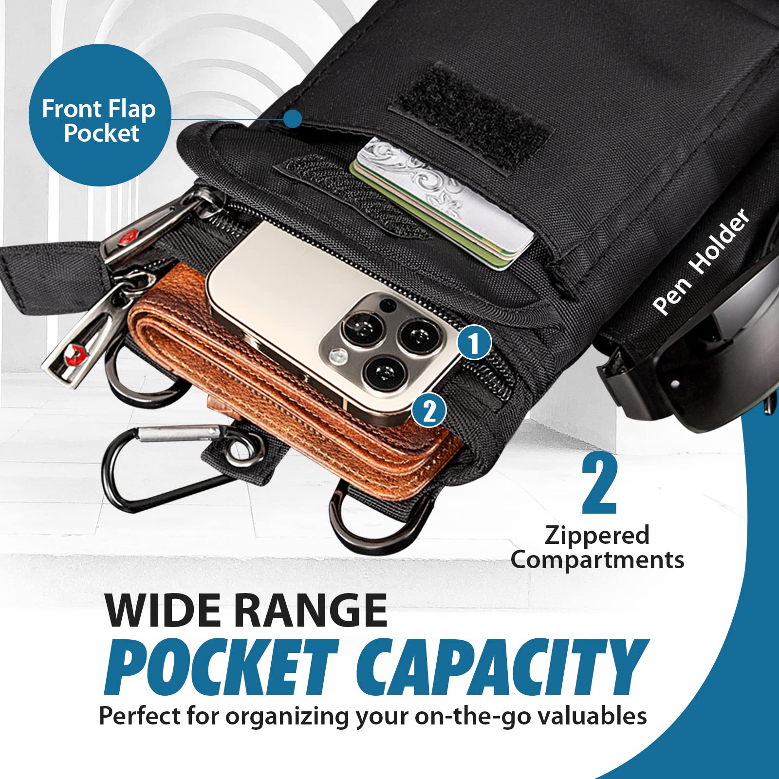 Small Crossbody Phone Bag ,Ranboo Belt Pouch Waist Bag For Travel Outdoor Hiking,Iphone Xs Max Xr 7 8 Plus Samsung Galaxy Note 9