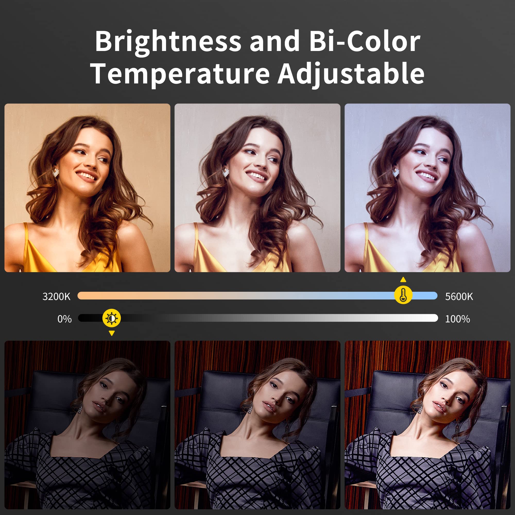 Raleno 45W Led Video Light,18'' Continuous Output Lighting With 2.4G Remote,Cri97 Brightness Bi Color 3200 5600K Adjustment On C