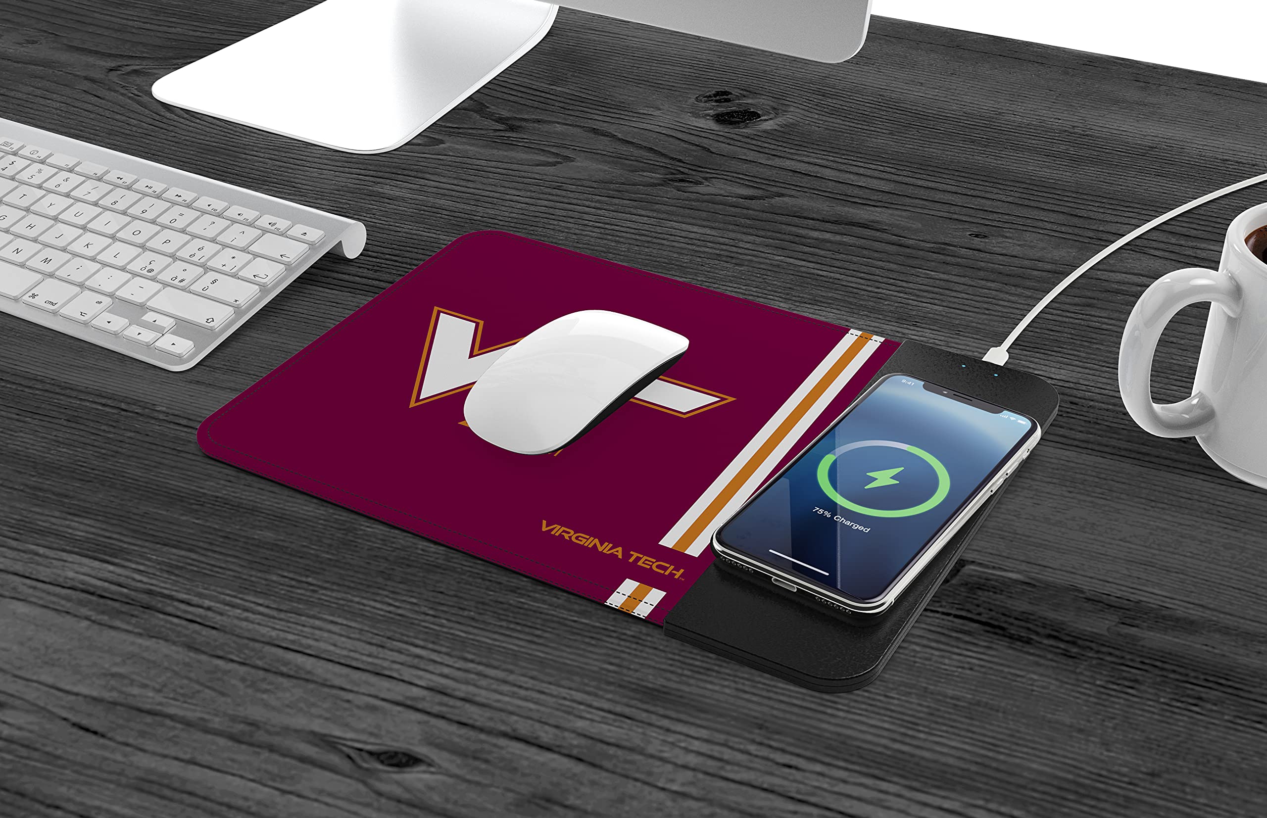 Soar Ncaa Wireless Charging Mouse Pad, Virginia Tech Hokies
