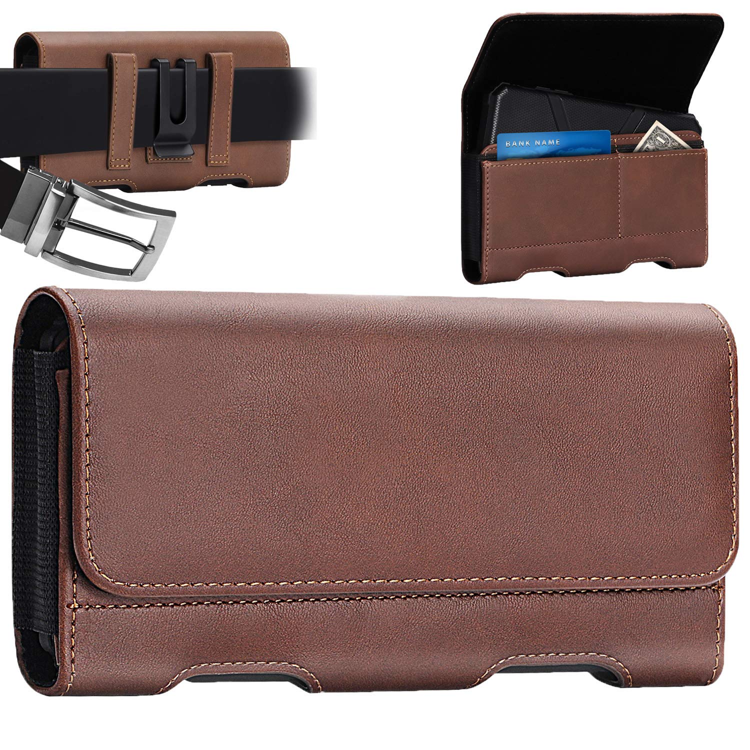 Mopaclle Phone Holster For Galaxy S23 Ultra S22 Ultra Note 20 Ultra 5G Note 10 Plus, A04 A03 A24 4G A54 A51 A71 A23 A12 A32 Leat