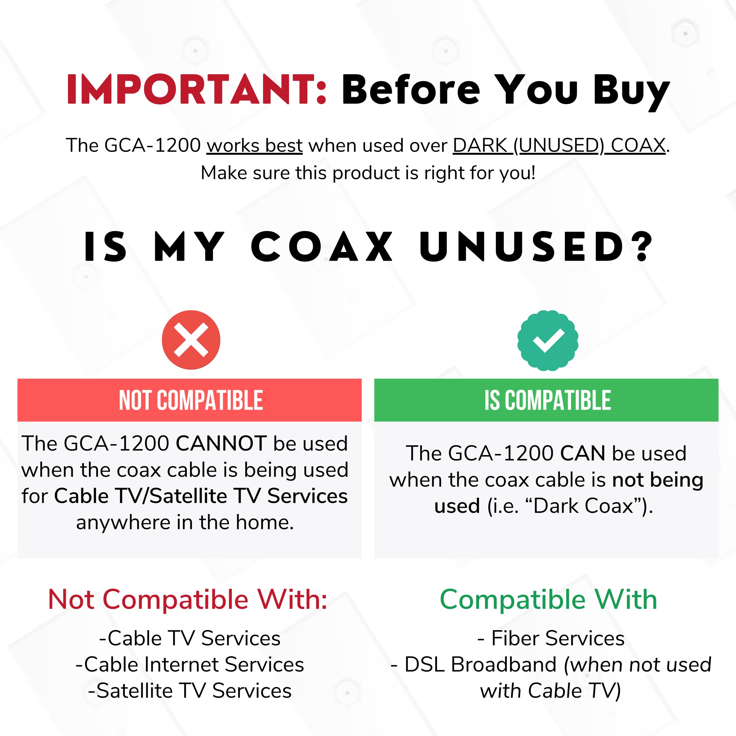 Nexuslink G.Hn Ethernet Over Dark Coax Adapter | 1.2Gbps | Fast And Secure Network Performance, Online Gaming And Streaming In H