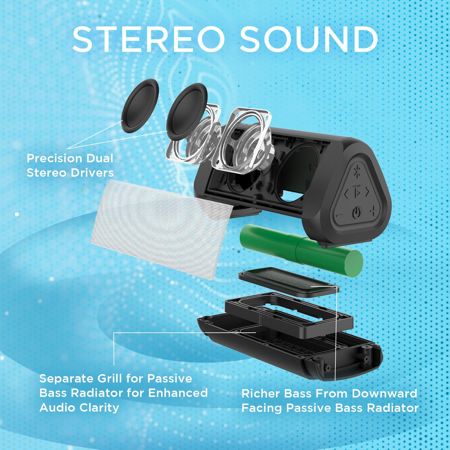 Oontz Ultra Portable Bluetooth Speaker 5.0   Ipx7 Waterproof, 14W Enhanced Sound, 20 Hr Battery, 100Ft Wireless Range, Deep Bass And Clear Audio, Durable Shower Speaker For Pool Or Beach (White)